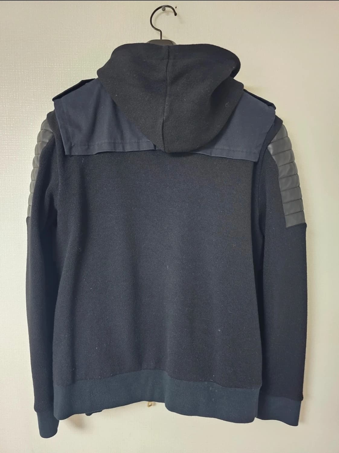 발망 가죽 패치 후드 니트 점퍼(L/정품) 상품이미지8