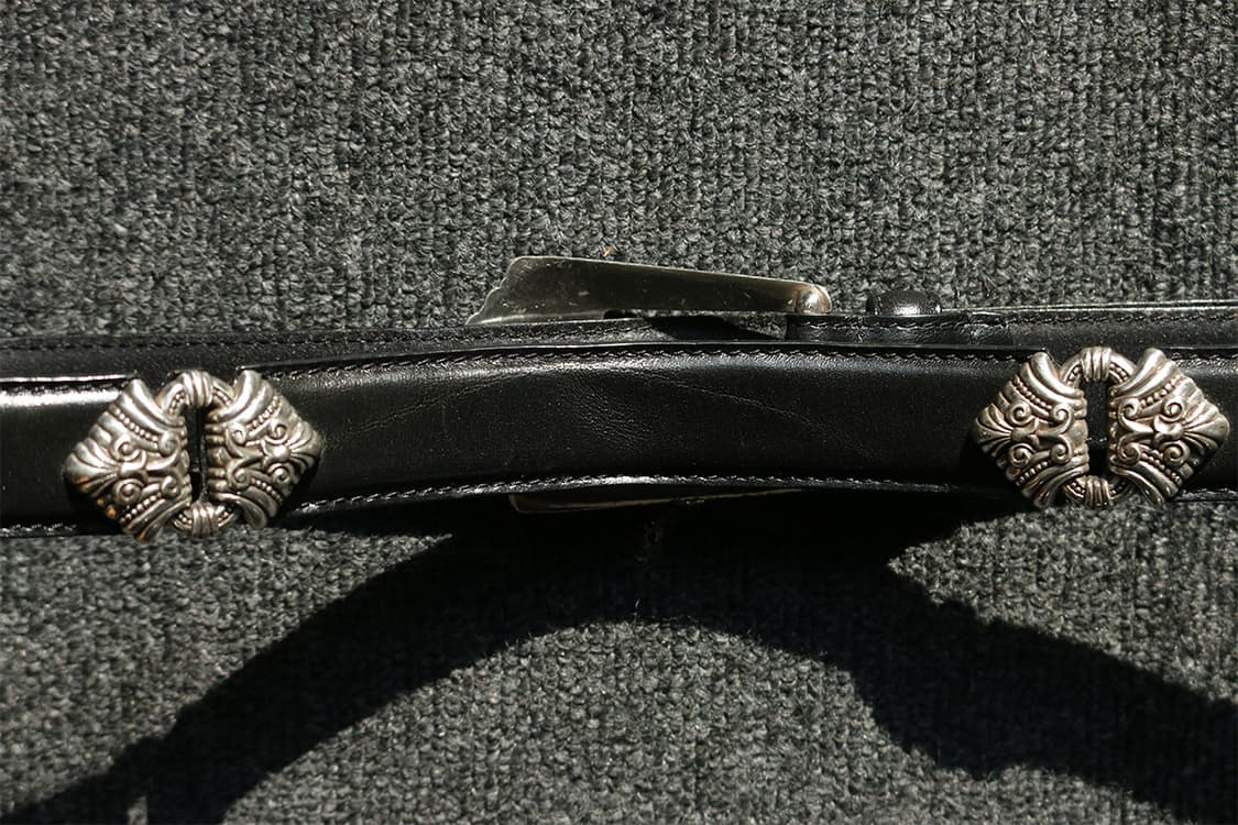 빈티지 웨스턴 블랙 레더 벨트 상품이미지10