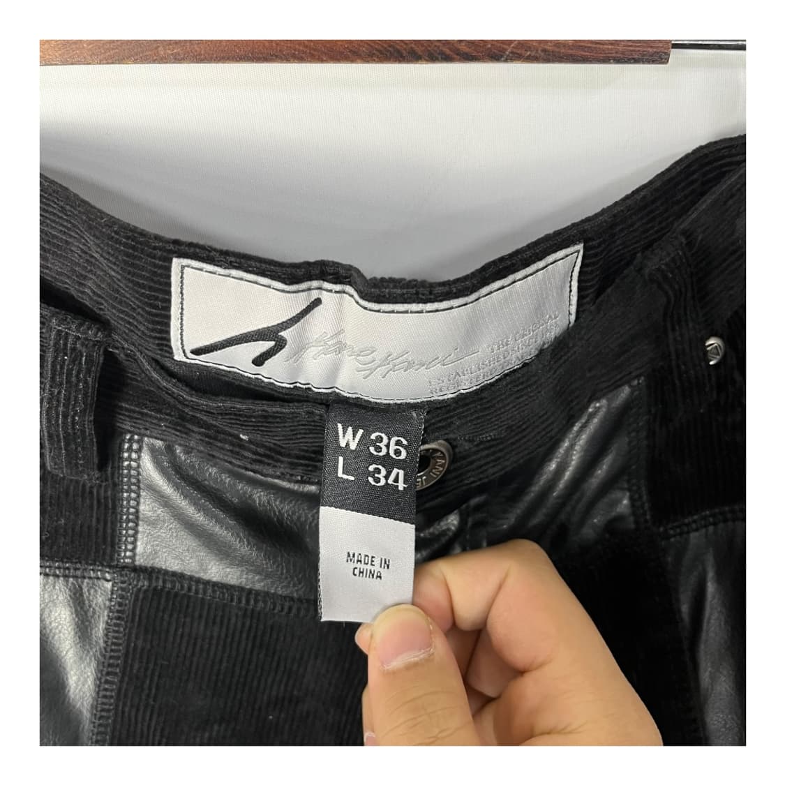 [Karl Kani] 칼카니 레더믹스 체커보드 코듀로이팬츠 상품이미지5