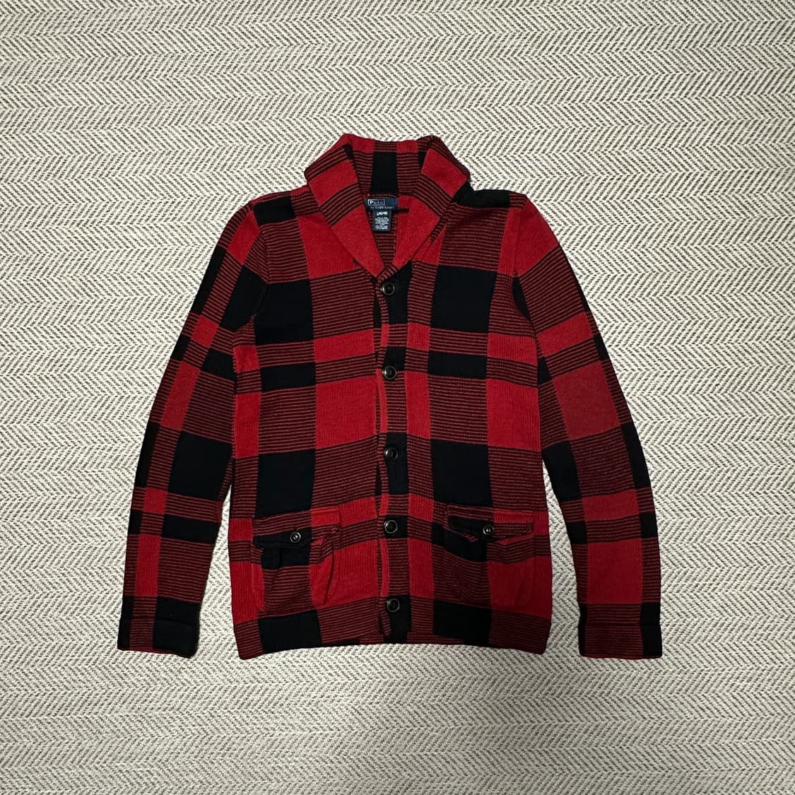 POLO RALPH LAUREN elbow patch knit red 상품이미지1