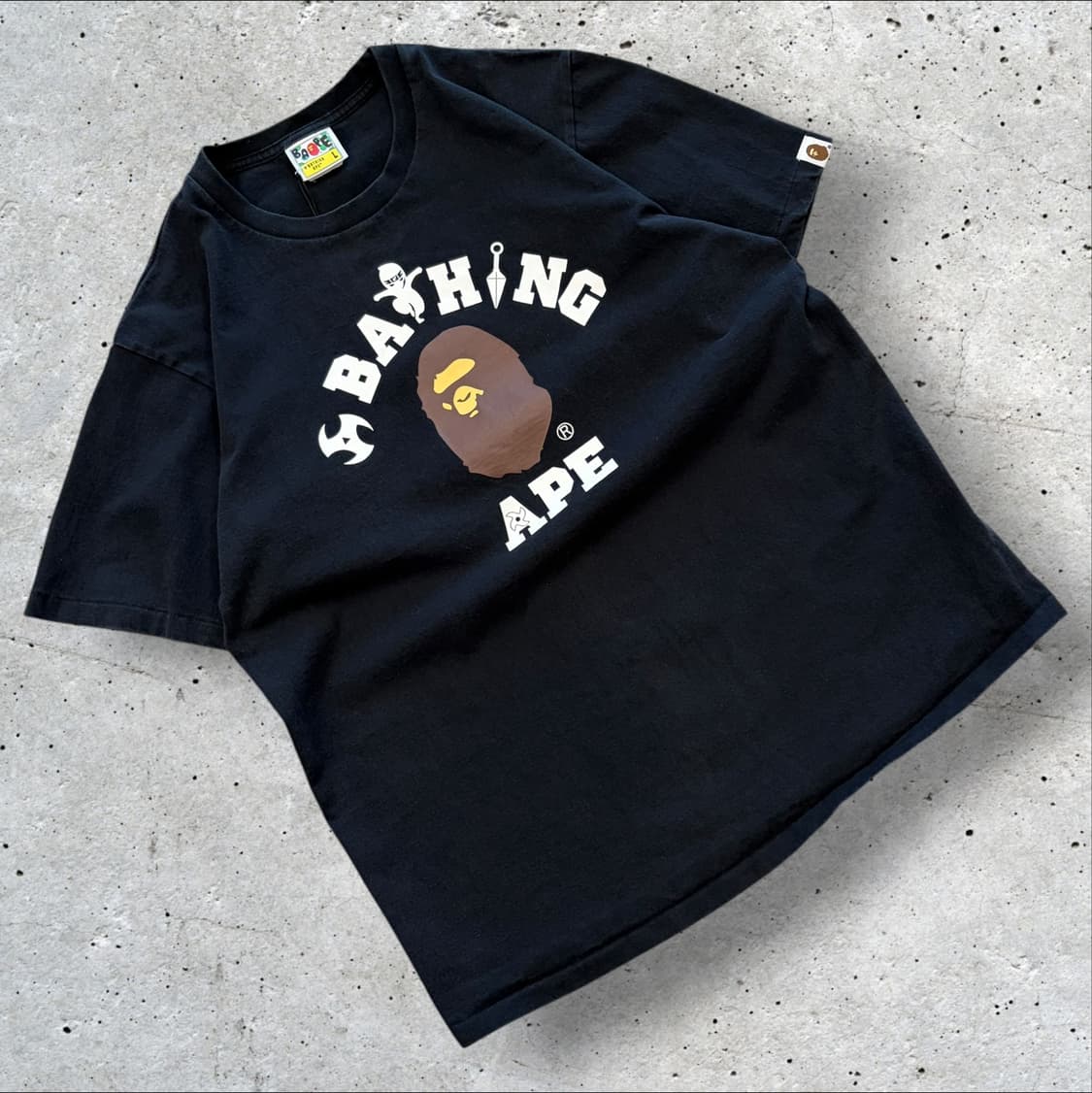 [L] BAPE 베이프 닌자 블랙 반팔 티셔츠 D863 상품이미지1