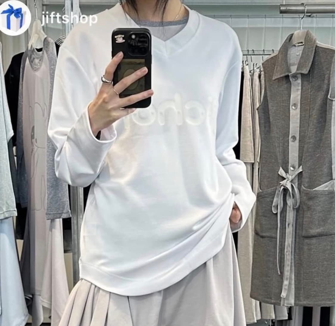 지초이 파르코 롱슬리브 화이트 사이즈 2 상품이미지1