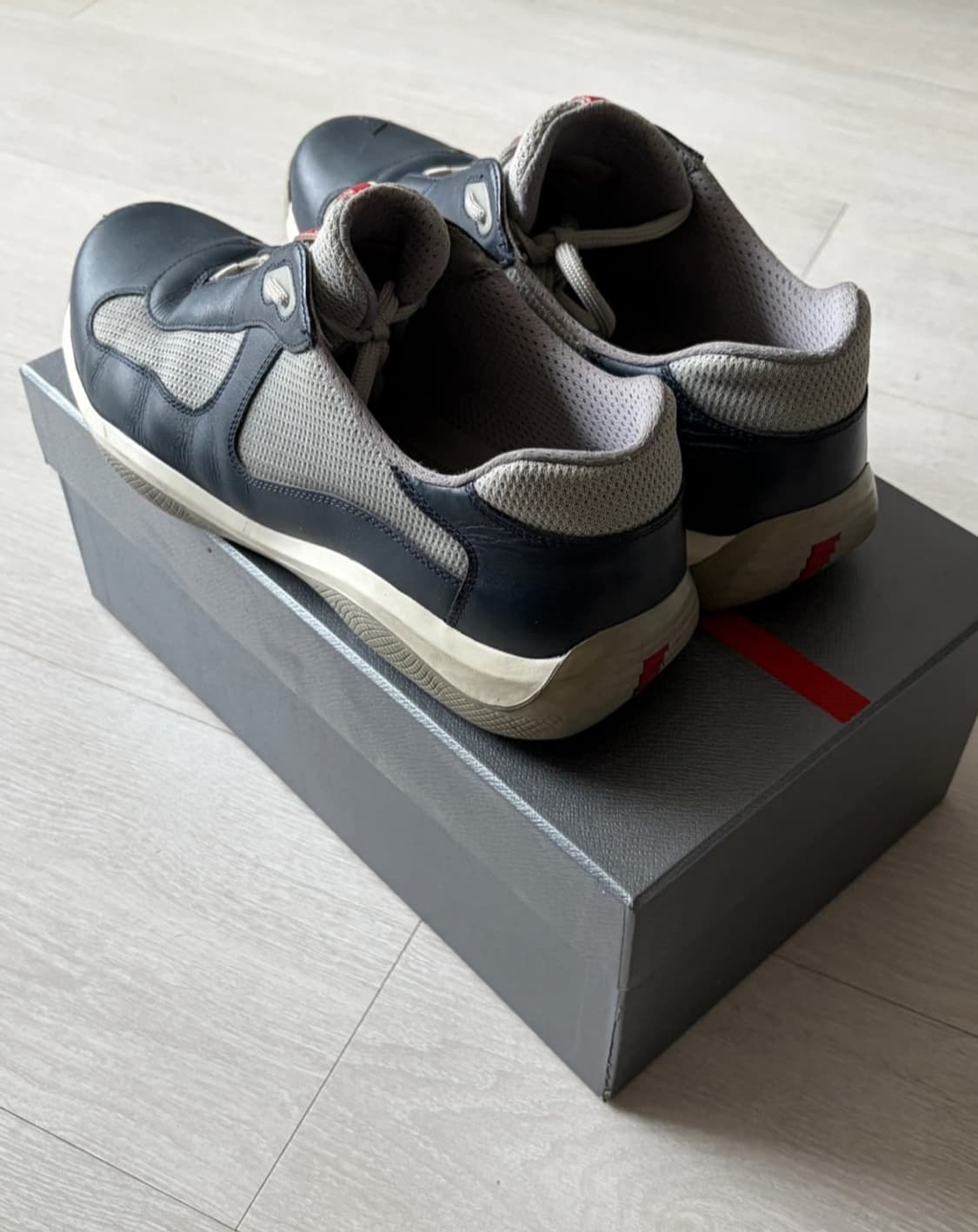 PRADA아메리카컵 스니커즈 무광 네이비 상품이미지2