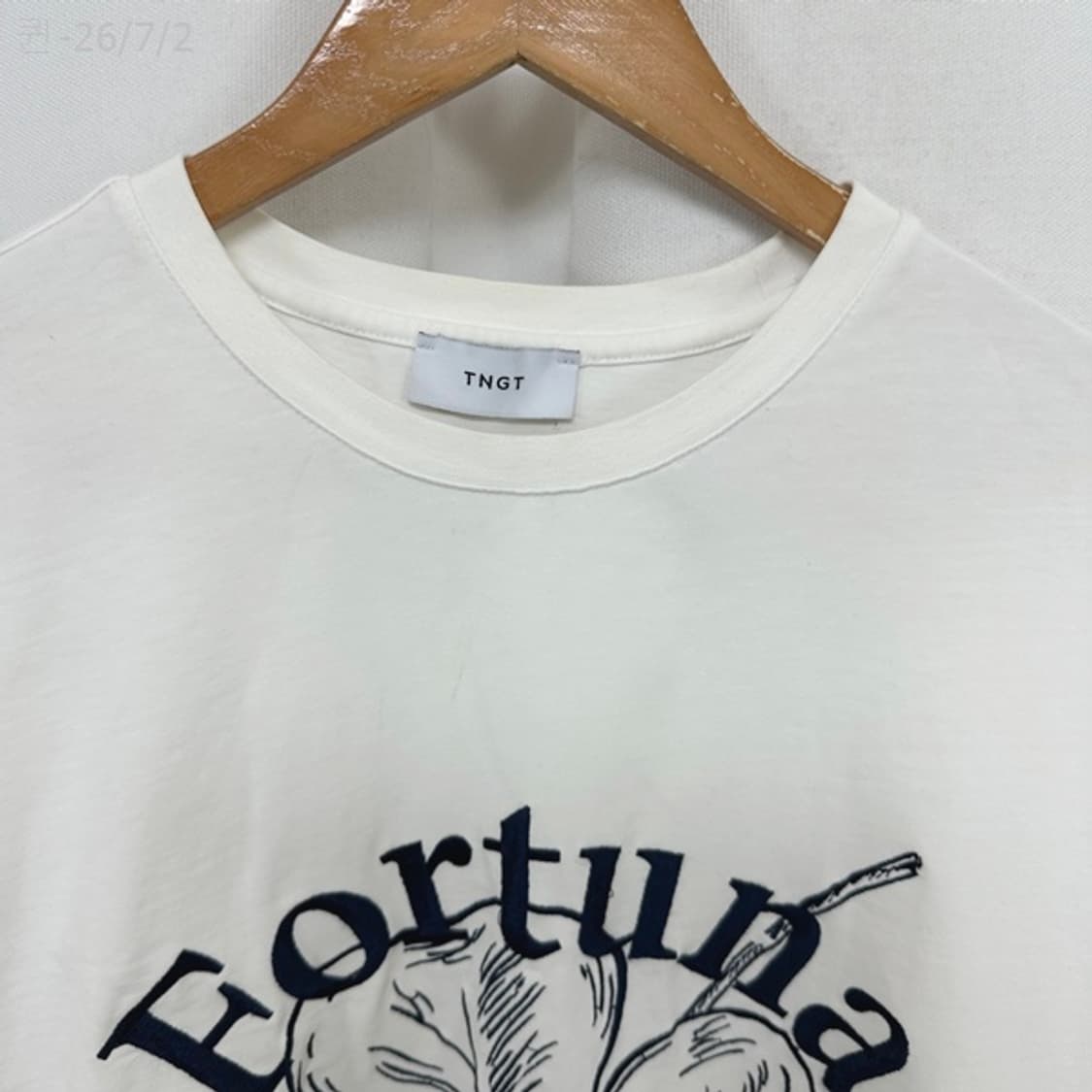 
TNGY 남자 면100% 반팔티 화이트 100 /퀸 상품이미지4