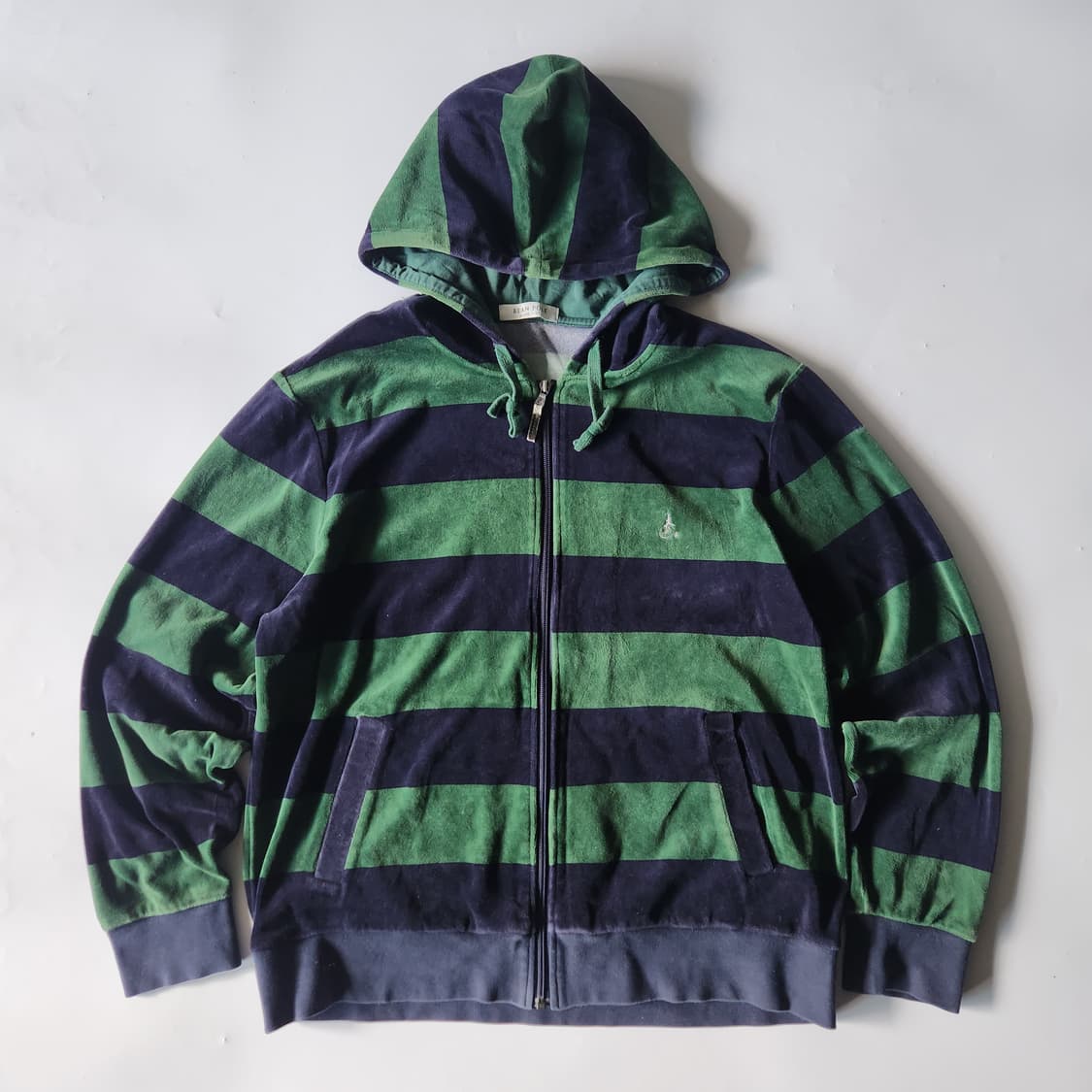 빈폴 긱시크 벨벳 스트라이프 후디 상품이미지1