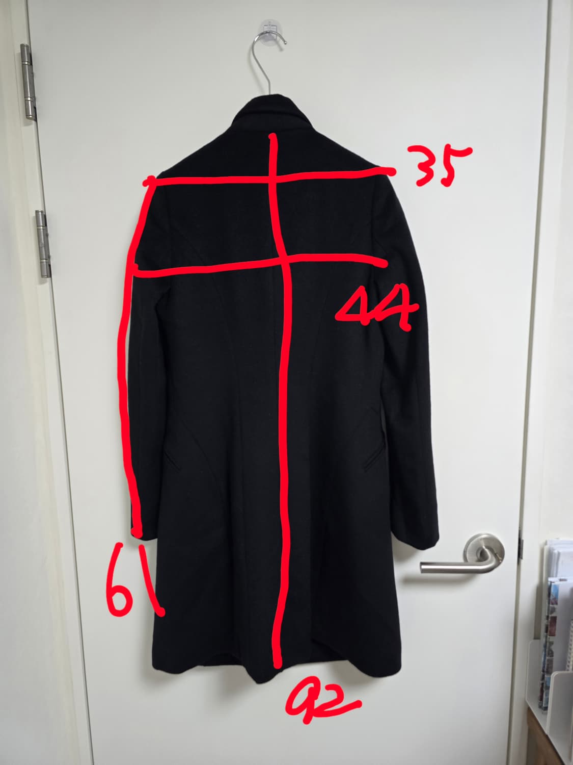 TIME 한섬 타임 블랙 캐시미어 롱 코트 82-94-160 상품이미지8