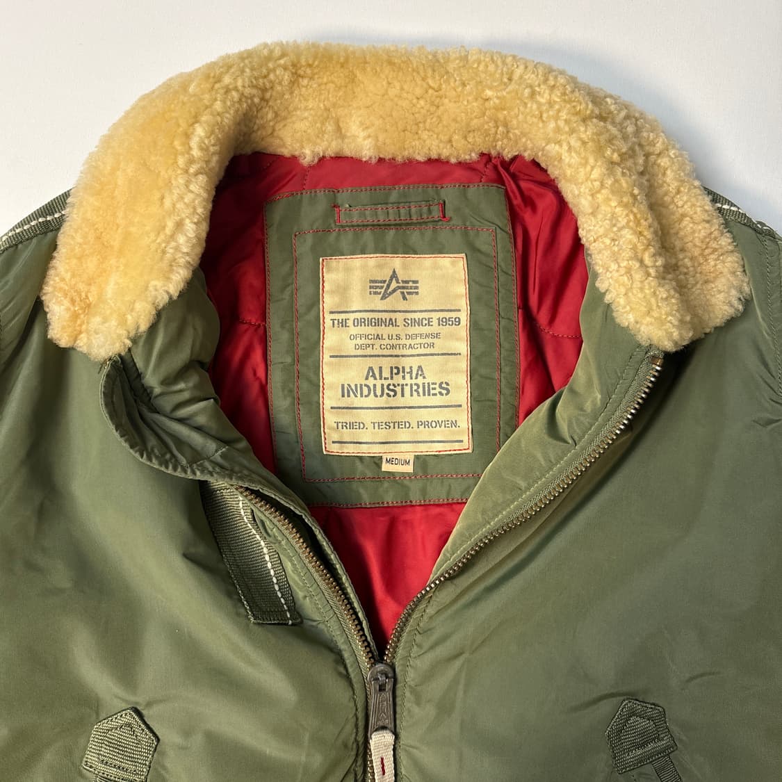 [M] 00s 알파인더스트리 B-15 플라이트 자켓 MA-1 상품이미지3