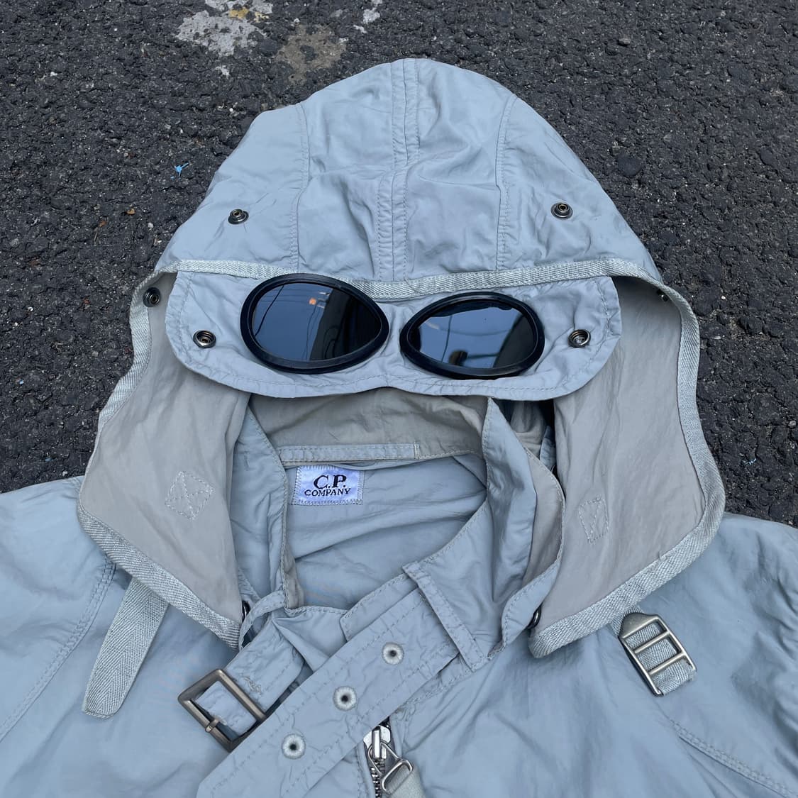 CP컴퍼니 고글 아이스 그레이 나일론 자켓 100 상품이미지3