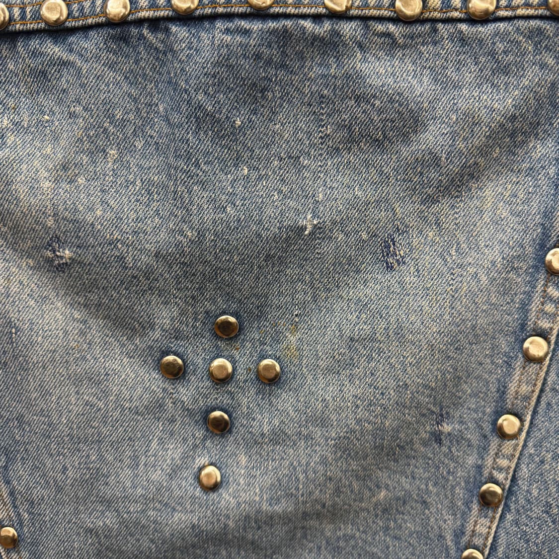 리바이스 데님 베스트 스터드 포켓 크롭 빈티지 디테일 블루 상품이미지9