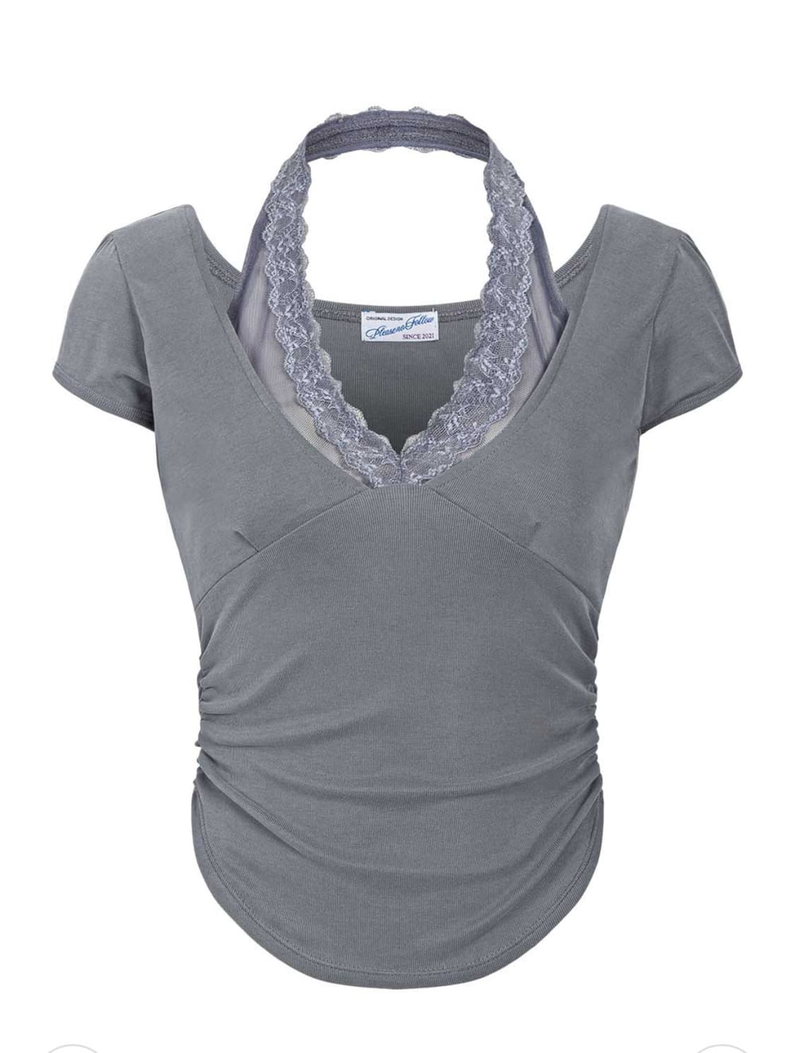 플리즈노팔로우 아멜리아 탑 차콜 플노팔 amelia top 상품이미지1