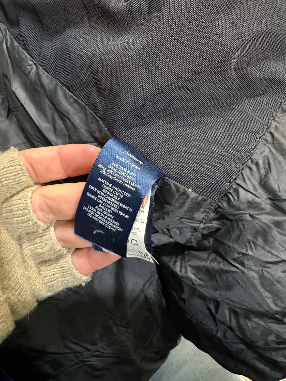 폴로 랄프로렌 치프키프 빅포니 성조기 패딩 블루 상품이미지7