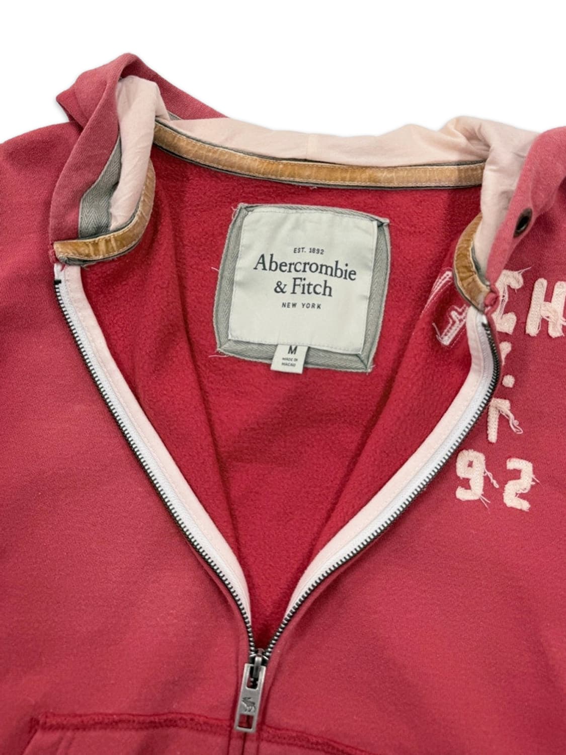 빈티지 아베크롬비 레드 패치 후드 집업 상품이미지5