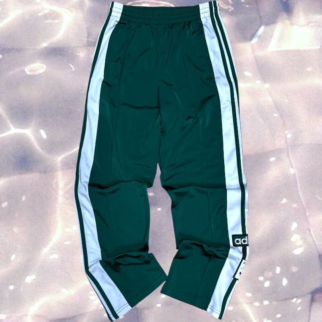 아디다스 아디브레이크 그린 초록 와이드 스냅 버튼 트랙 팬츠 S 상품이미지4
