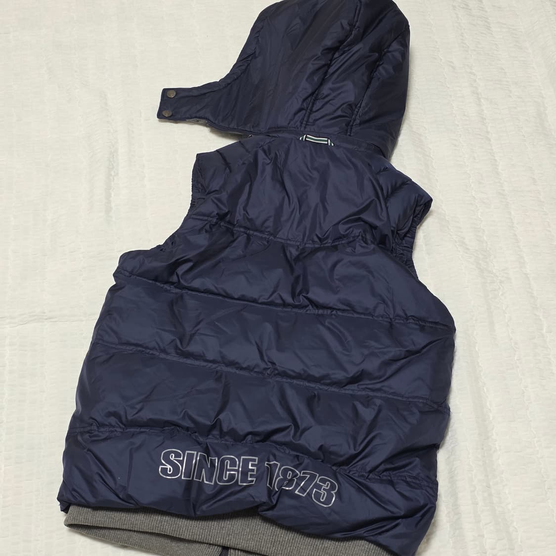 리바이스) 빈티지 네이비 오리털 후드패딩조끼 상품이미지3