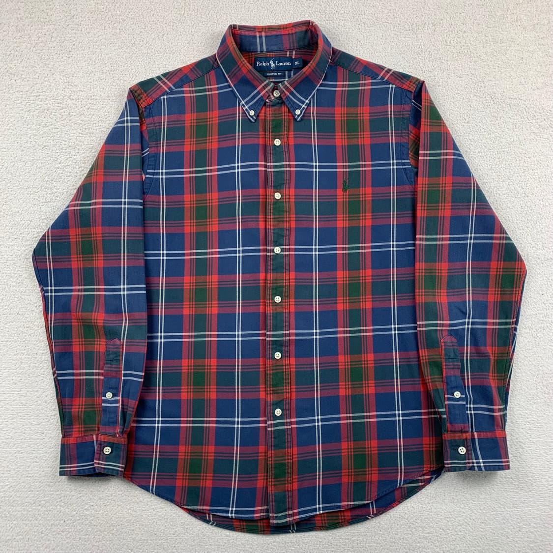 폴로 랄프로렌 포니로고 커스텀핏 타탄체크 셔츠 상품이미지1