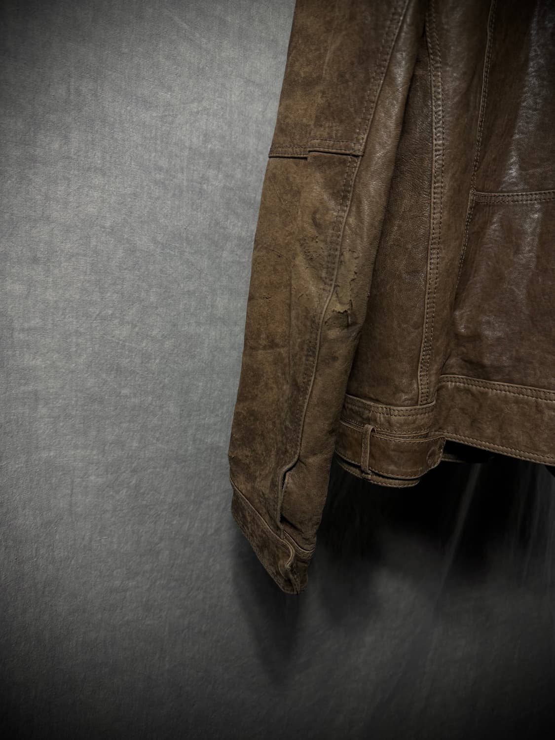 Lambskin Military Moto Leather Jacket  상품이미지7