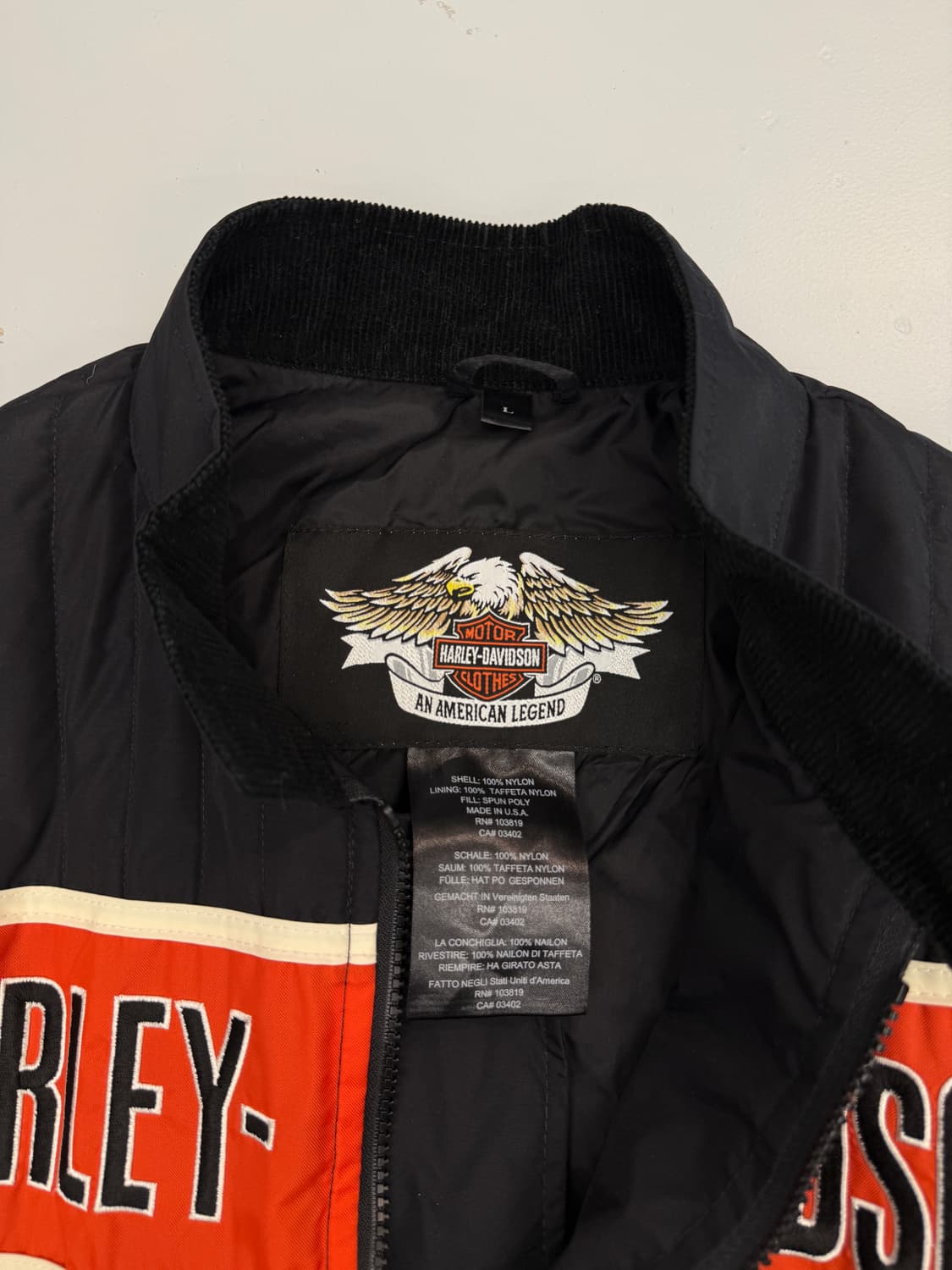 할리데이비슨 루즈핏 빅로고 레이싱 나일론 봄버 자켓 상품이미지8