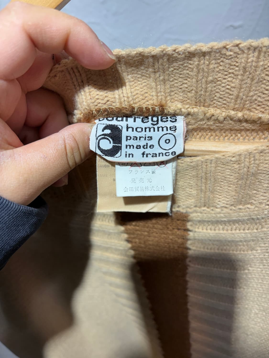 90s Courreges homme 꾸레쥬 옴므 울 니트 상품이미지9