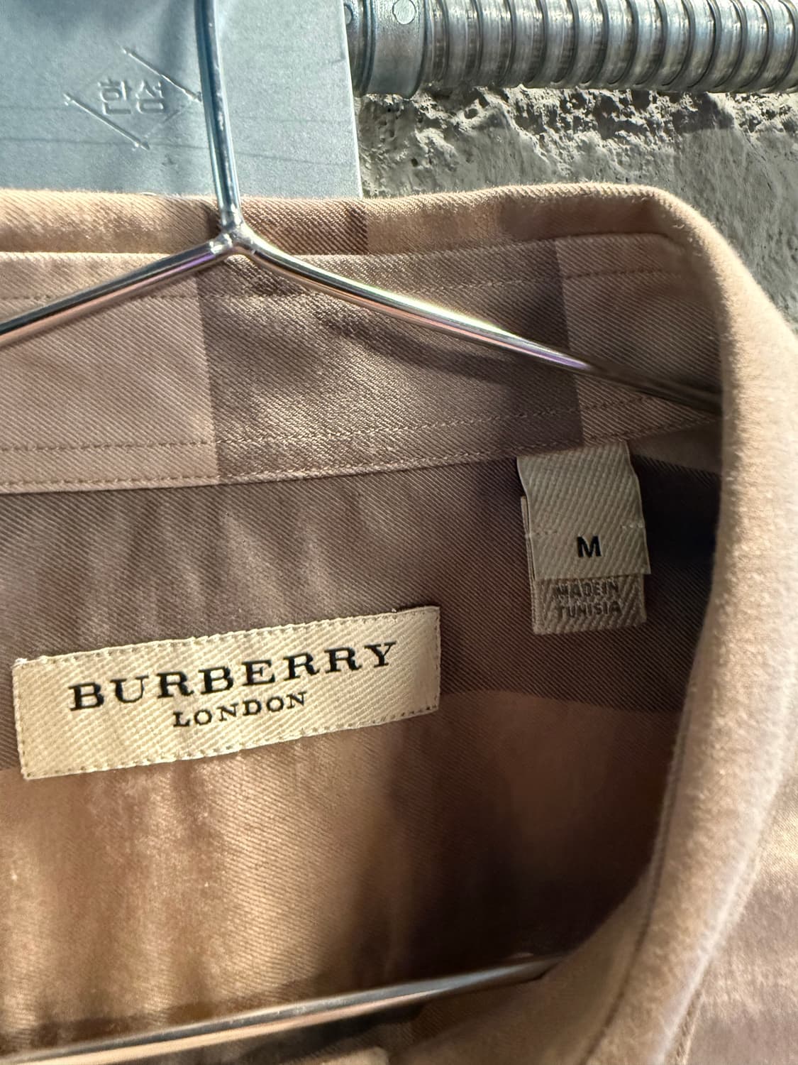 버버리 BURBERRY 런던 체크 반팔 셔츠 베이지 M 상품이미지5