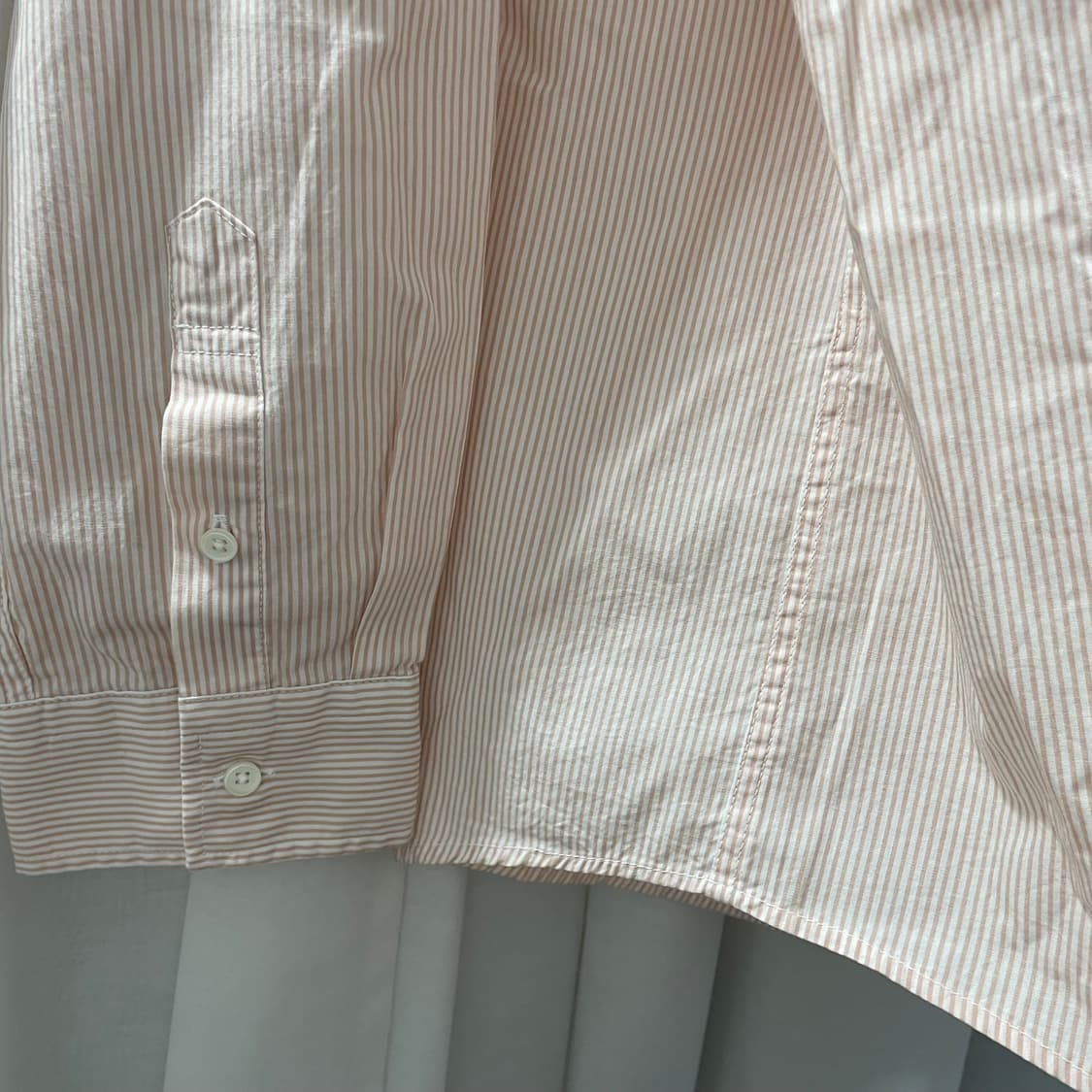 에잇세컨즈/ 차이나카라 스트라이프 셔츠/ XXL 상품이미지5