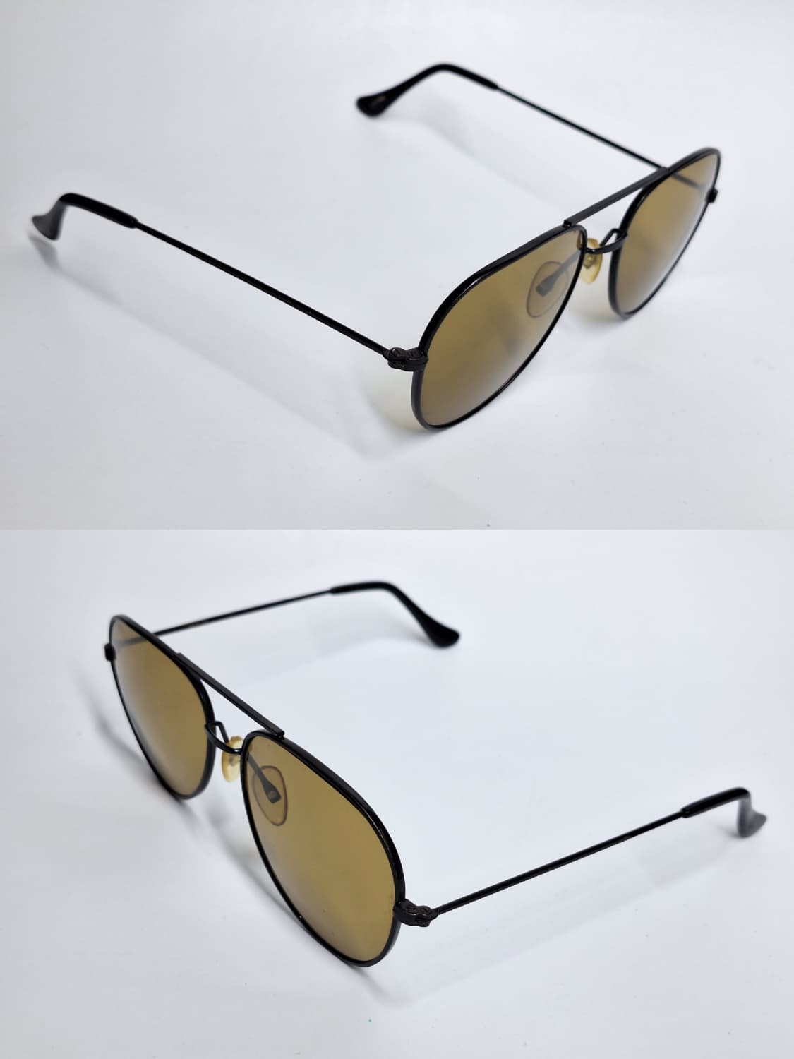 90s 일본 빈티지 에비에이터 투브릿지 더블브릿지 선글라스 겸 안경테 상품이미지6
