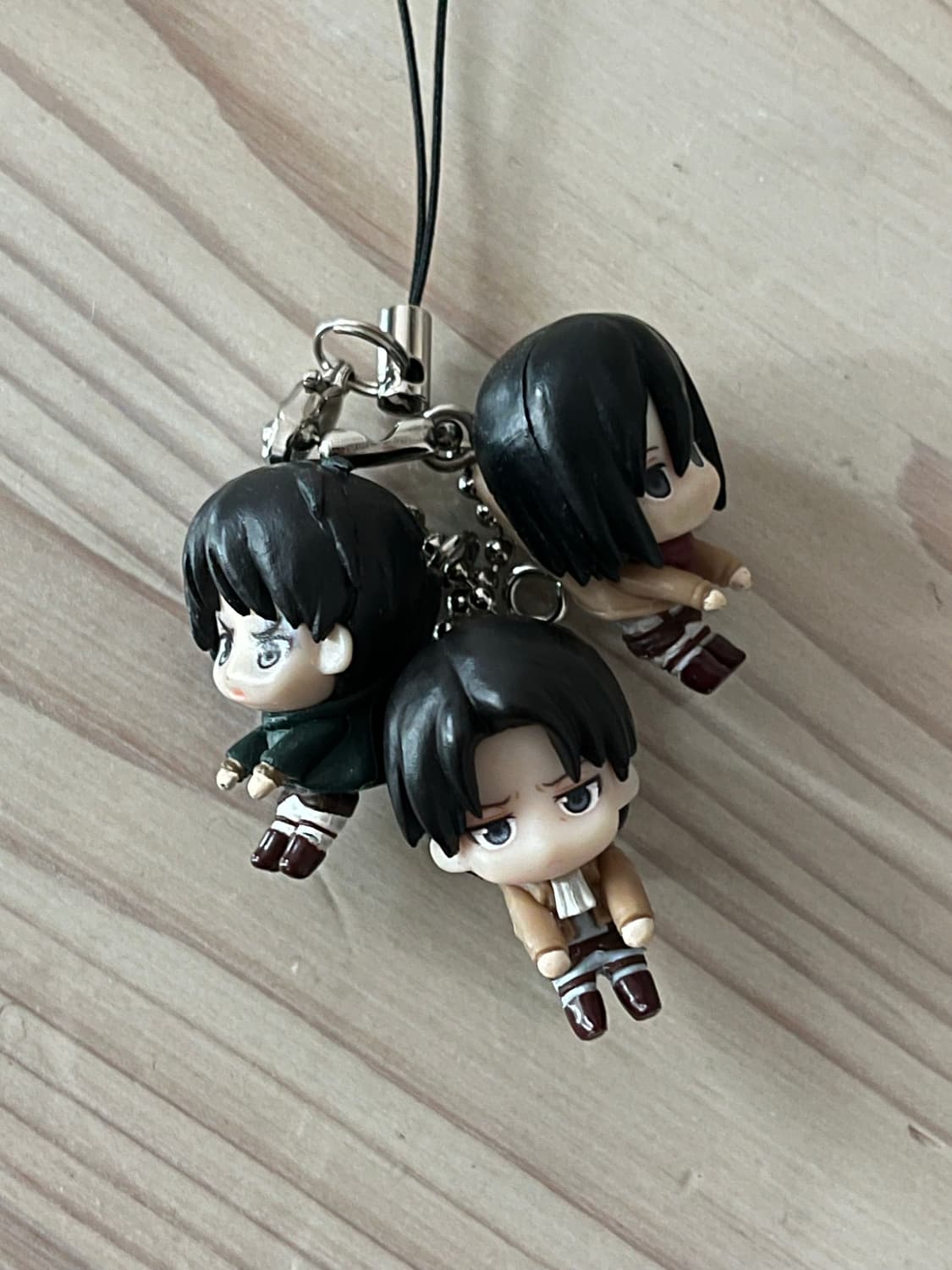 진격의거인 대롱가챠 대롱키링 리바이 미카사 에렌 판매 상품이미지1