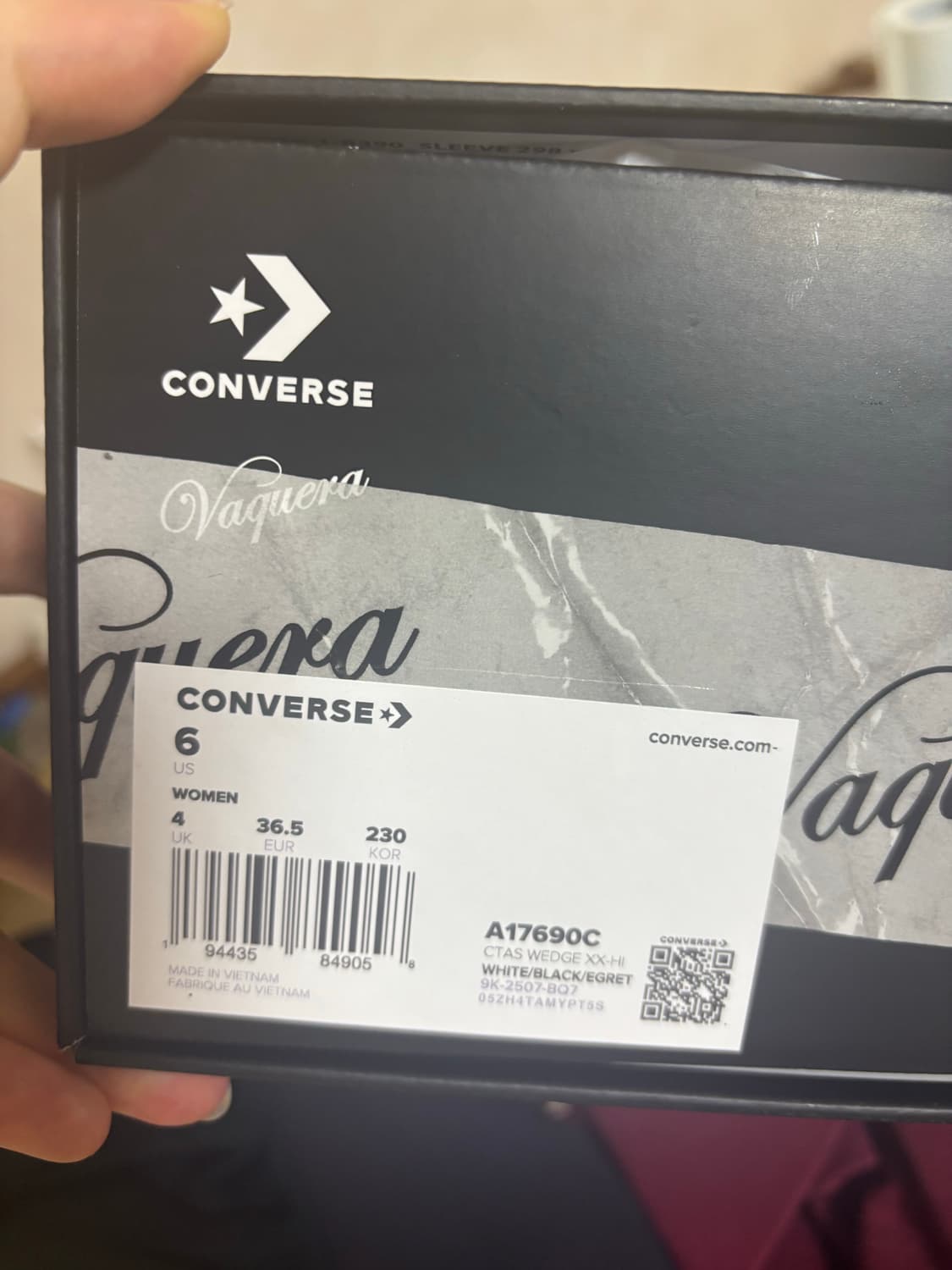 컨버스 X 바케라 트리플 엑스 하이 화이트 230 상품이미지5