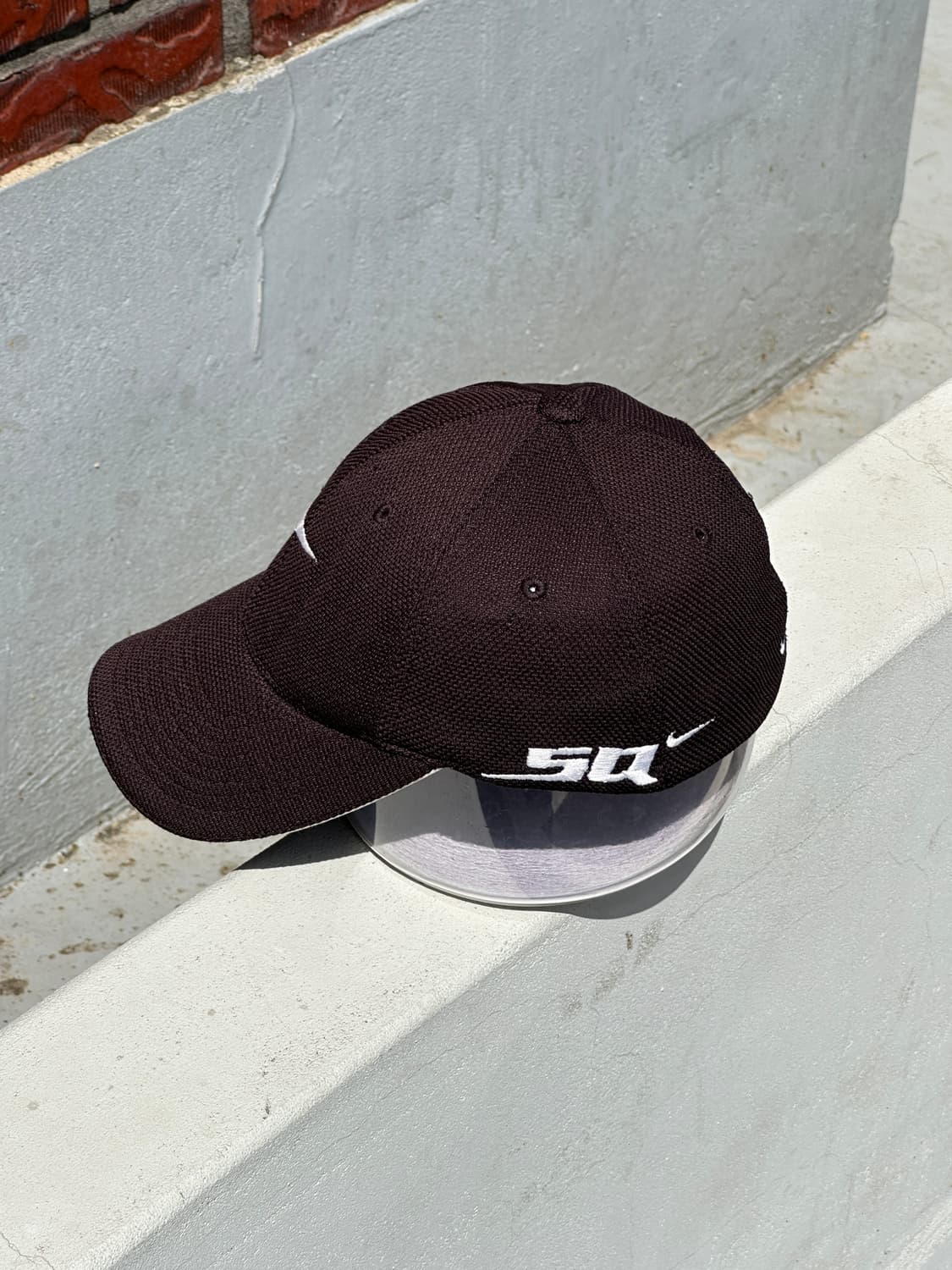 [L] 00s 나이키 스우시 블랙 볼캡 모자 상품이미지3