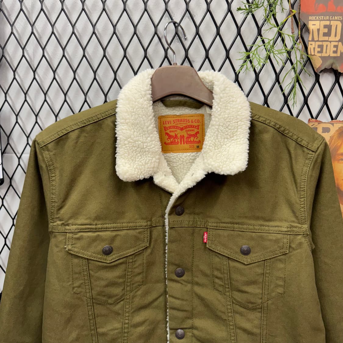 리바이스 타입 3 쉐르파 코듀로이 트러커 자켓 카키 M 상품이미지3
