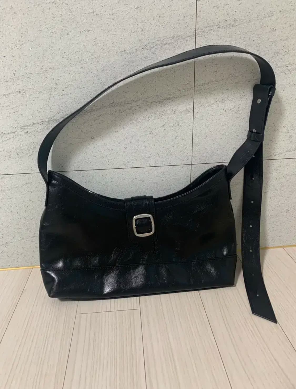 새상품) 세미코드 베일 미들백 블랙 상품이미지2