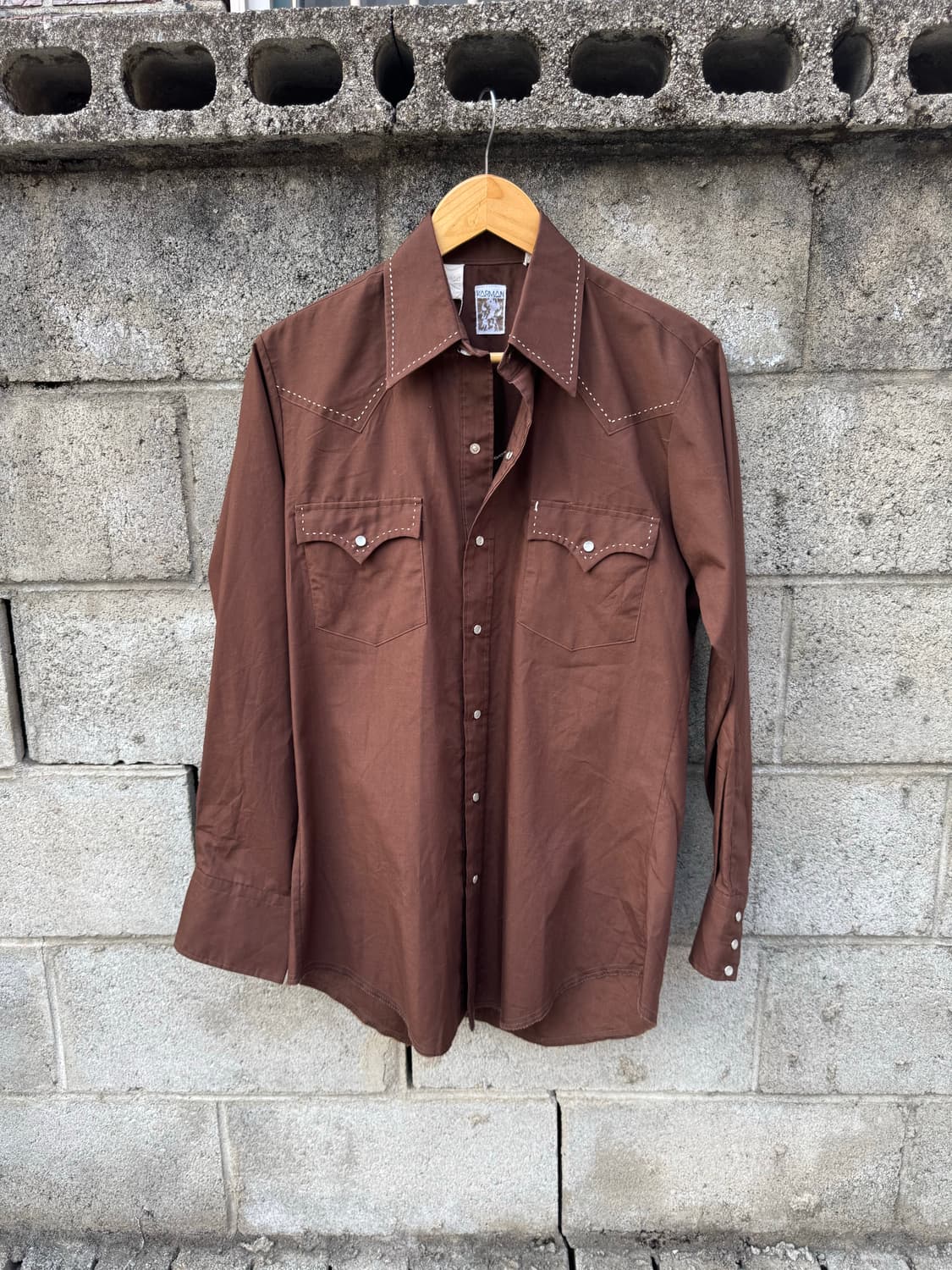 80s karman 빈티지 스티치 웨스턴 셔츠  상품이미지1