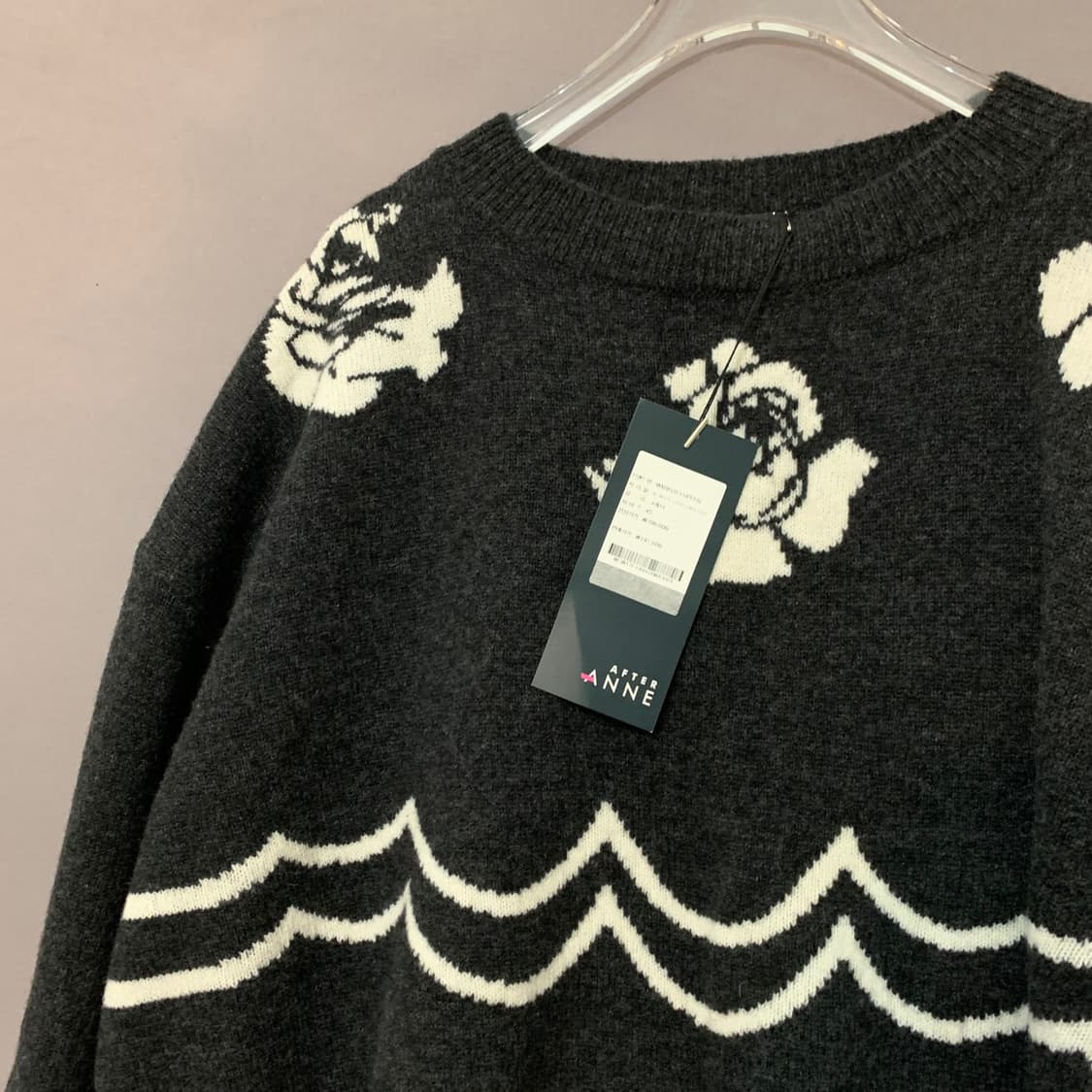 새상품 XS 마커스루퍼 로즈 장미 오버핏 니트 상품이미지3