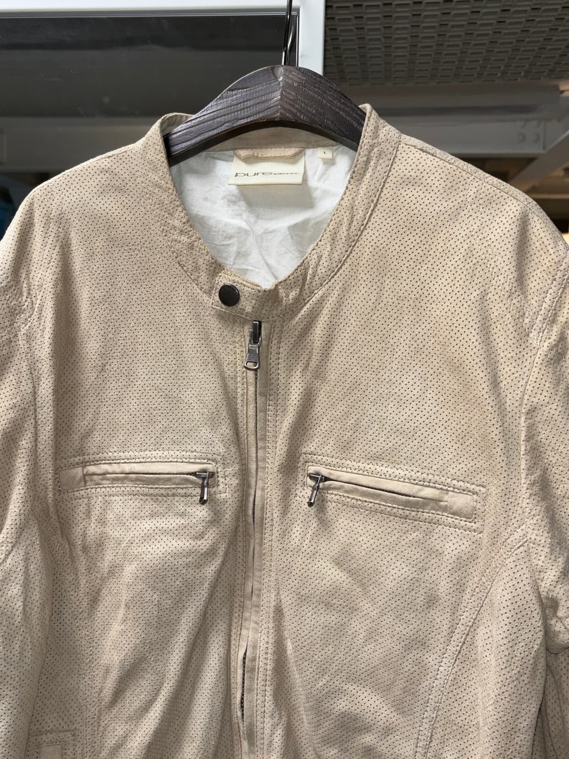 Pure dkny 스웨이드 카페레이서 자켓 상품이미지6