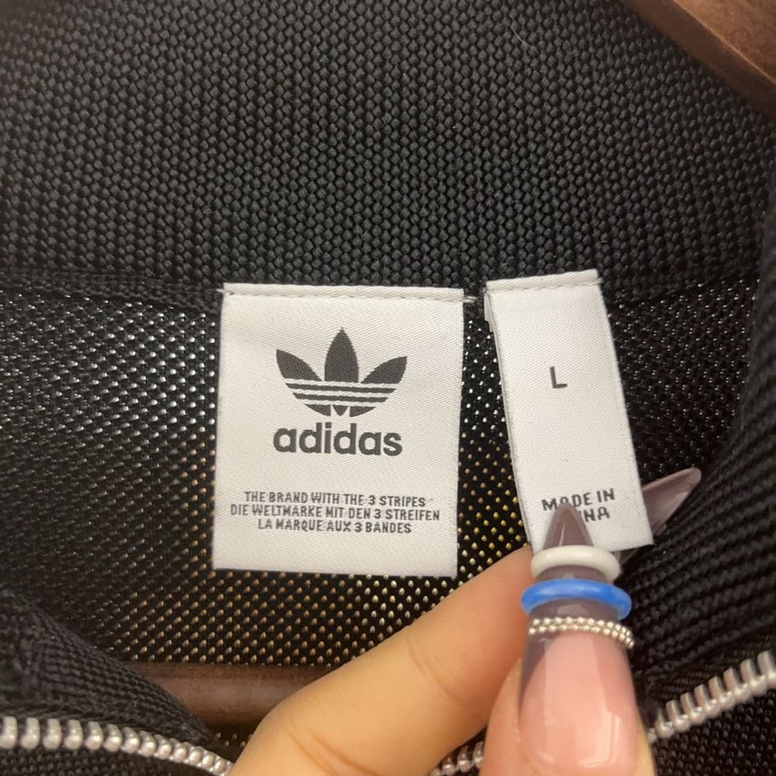 아디다스 빈티지 캐주얼 슬림핏 져지 크롭 반집업 맨투맨 L C07840 상품이미지5