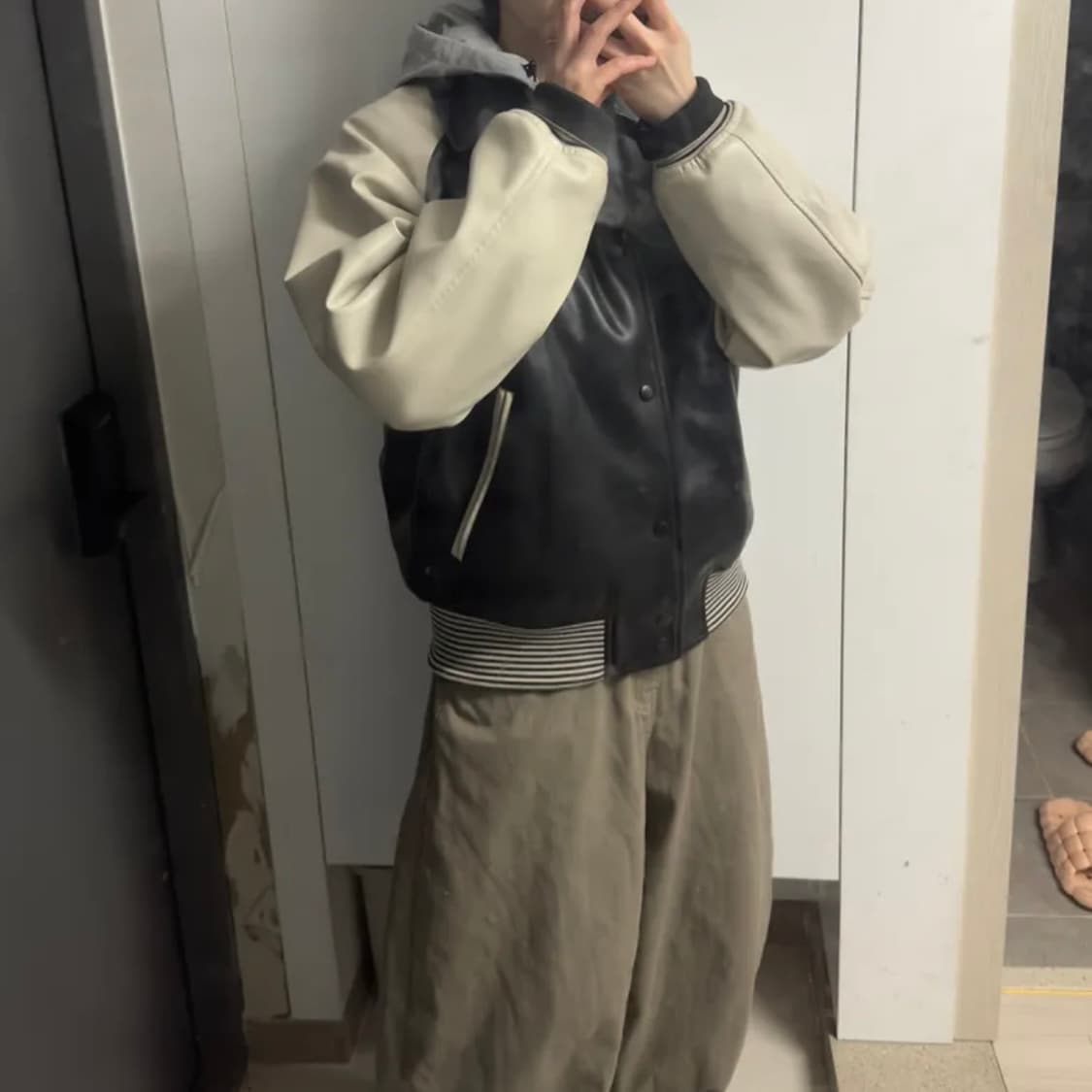 파르티멘토 비건레더 바시티 자켓 S 상품이미지1