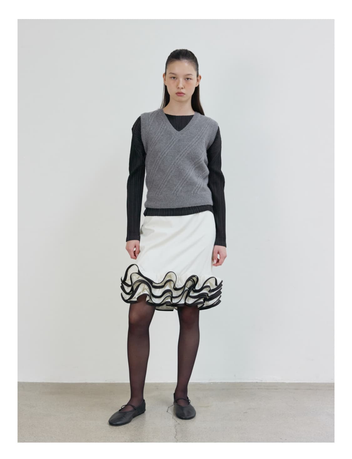 ponytail wool knit vest 상품이미지1