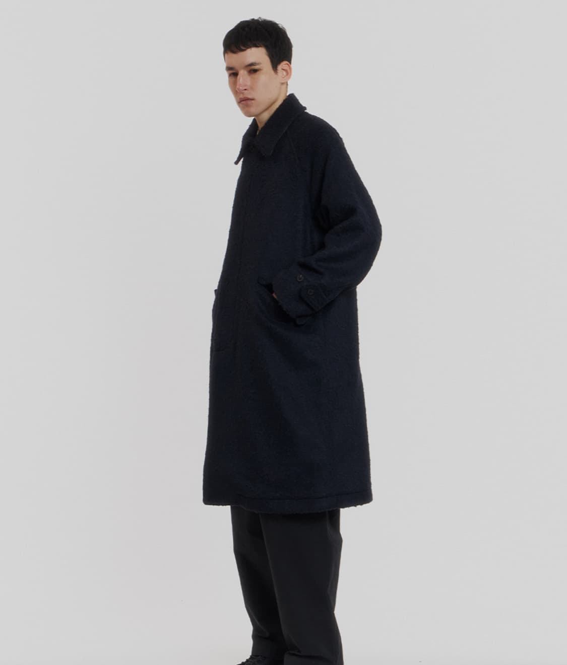 이스트로그 발마칸 울 코트/ balmacaan coat / navy ha 상품이미지2