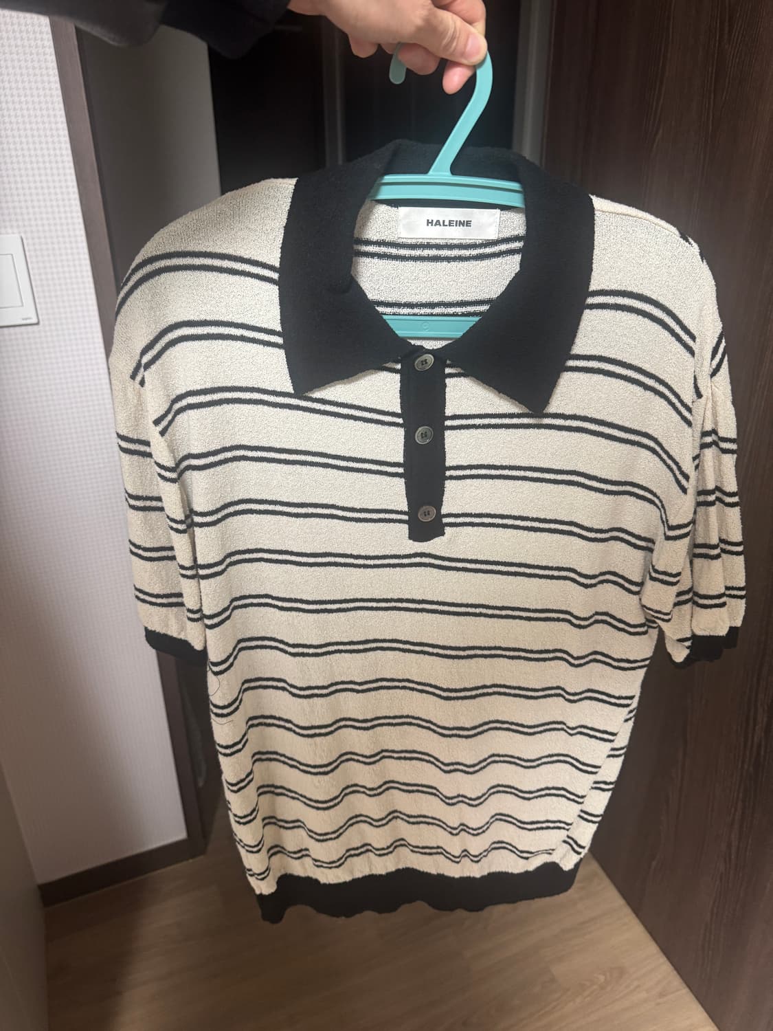 알렌느 부클 스트라이프 폴로니트 3사이즈 판매 상품이미지3