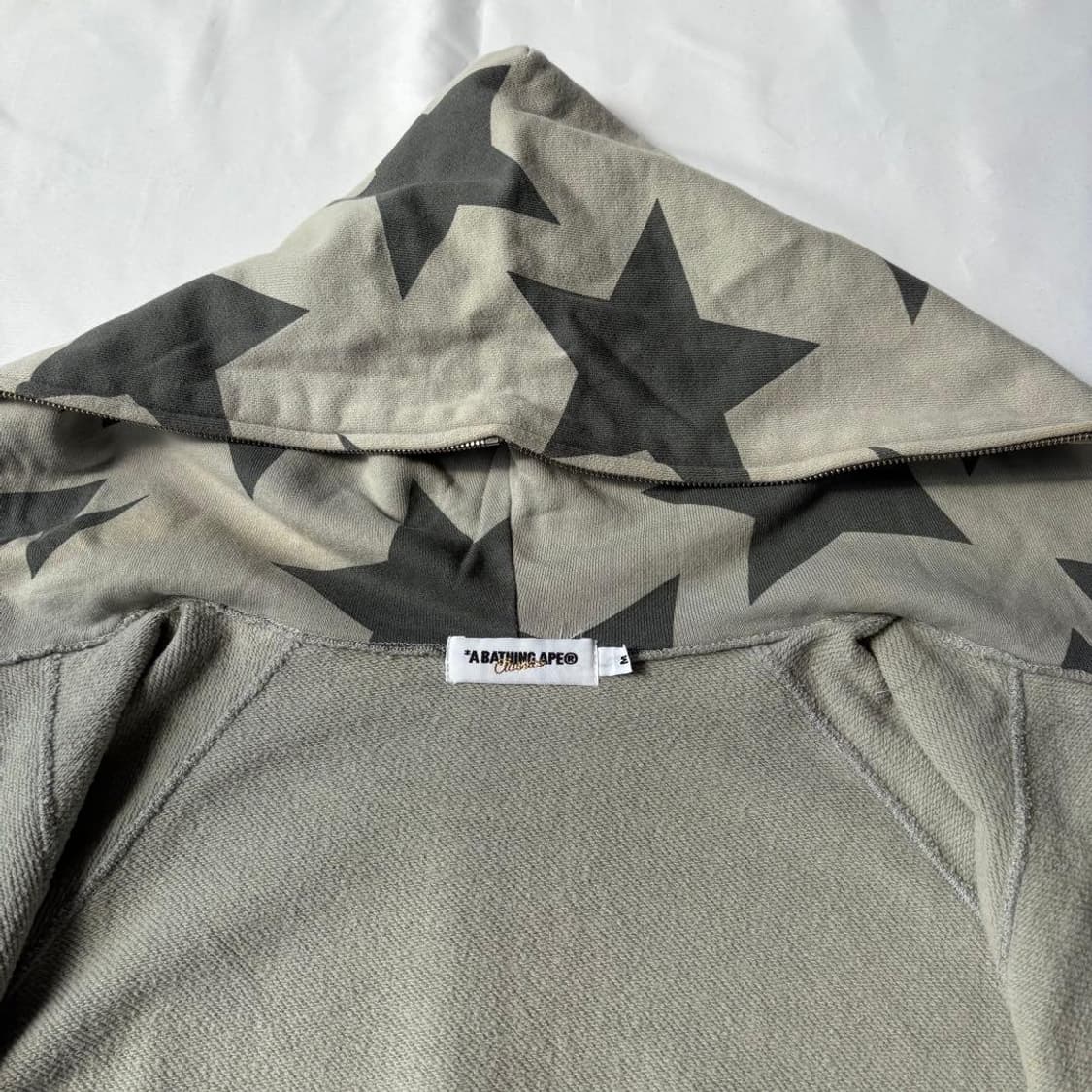 베이프 스타 패턴 후드 집업 상품이미지7