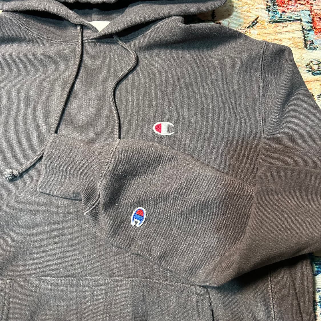 [XL] 챔피온 리버스위브 차콜 후드티 상품이미지2