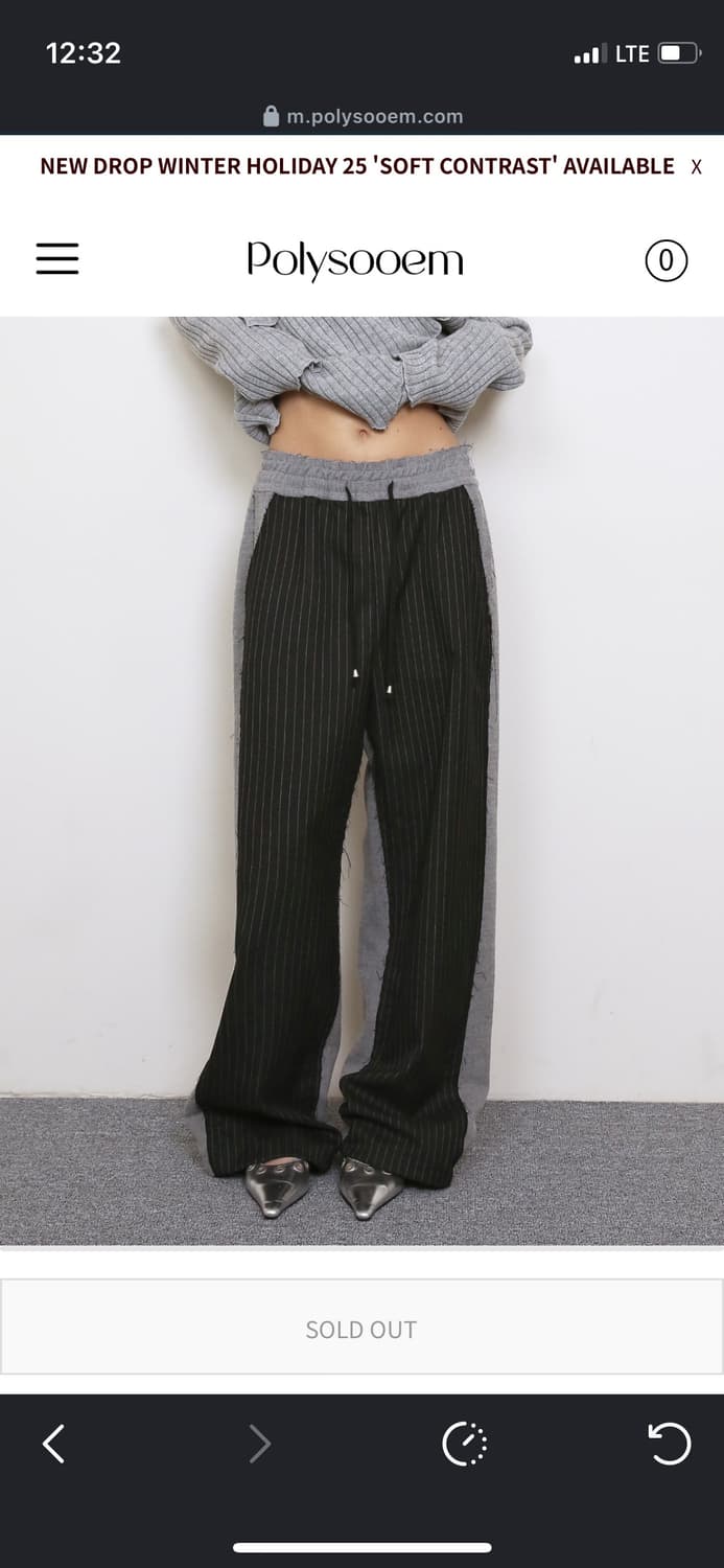 FRONT STRIPE EFFORTLESS PANTS, BLACK 상품이미지2
