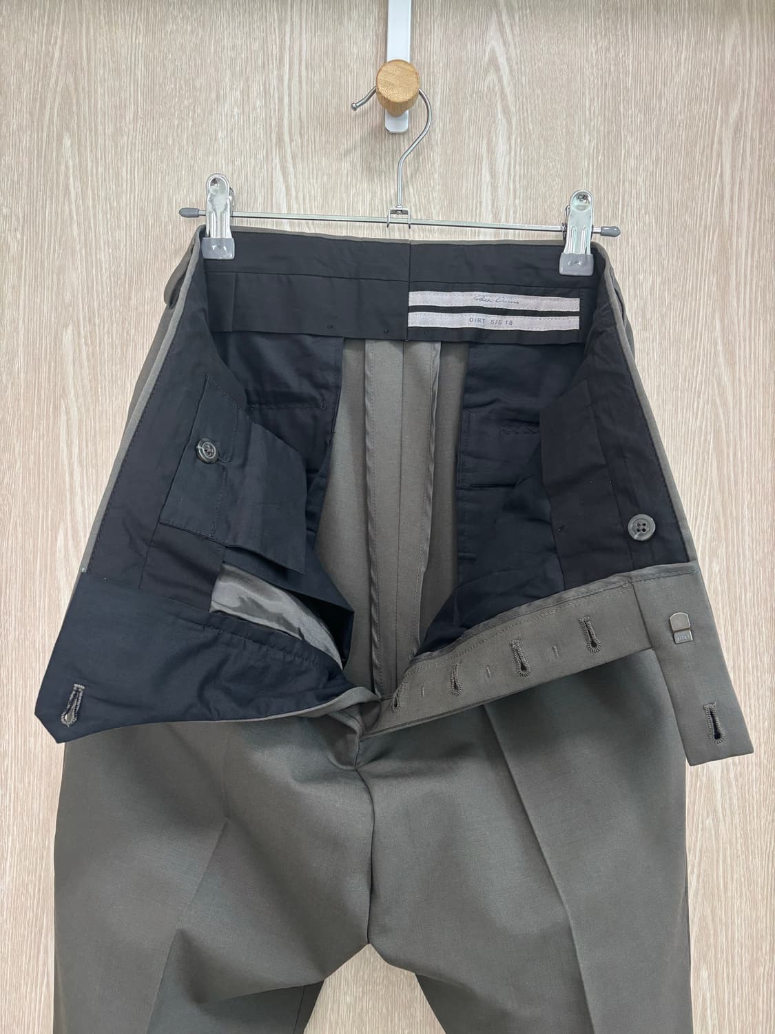 릭오웬스 DIRT 사루엘 울 슬랙스46/DARK DUST 상품이미지4