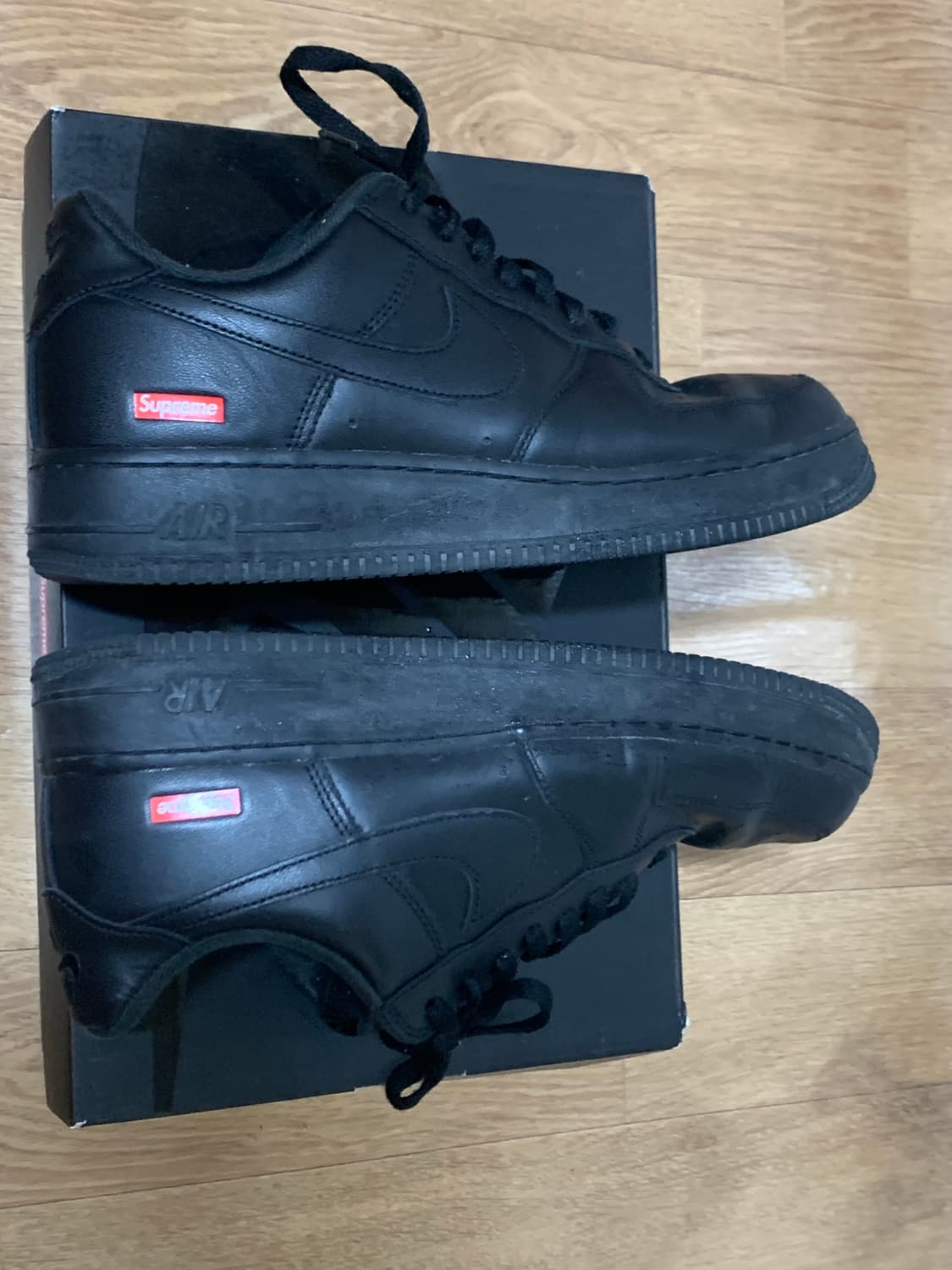 [280]나이키 에어포스1 X 슈프림 올검 블랙포스 로우 상품이미지2