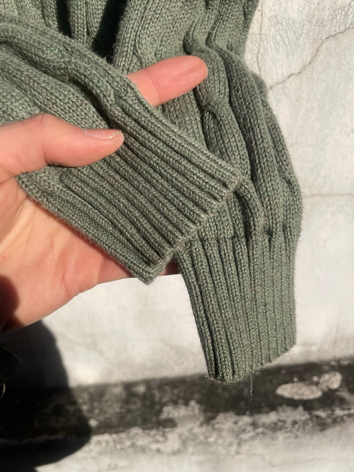 Ralph Lauren Green Cable Knit Sweater 상품이미지4