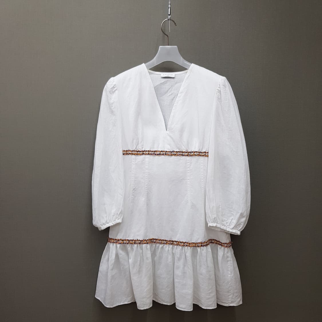 산드로 브이넥 프릴 미니 원피스 38사이즈 상품이미지2