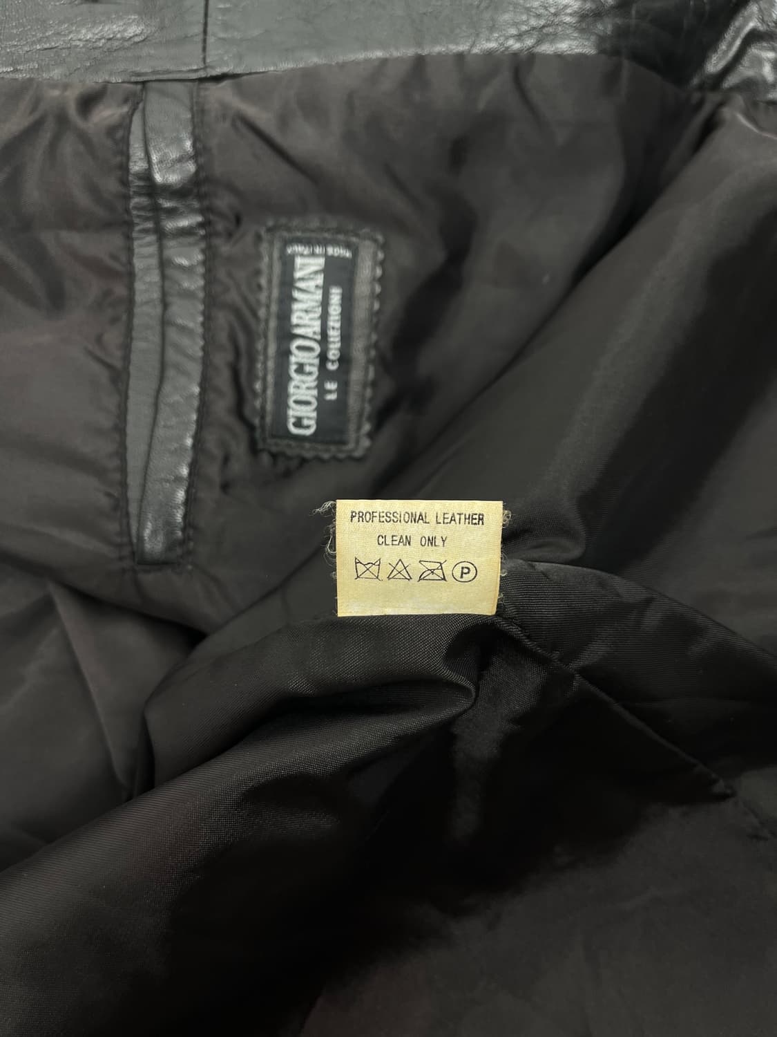 90s GIORGIO ARMANI 아카이브 리얼레더 3버튼 블레이저 상품이미지7