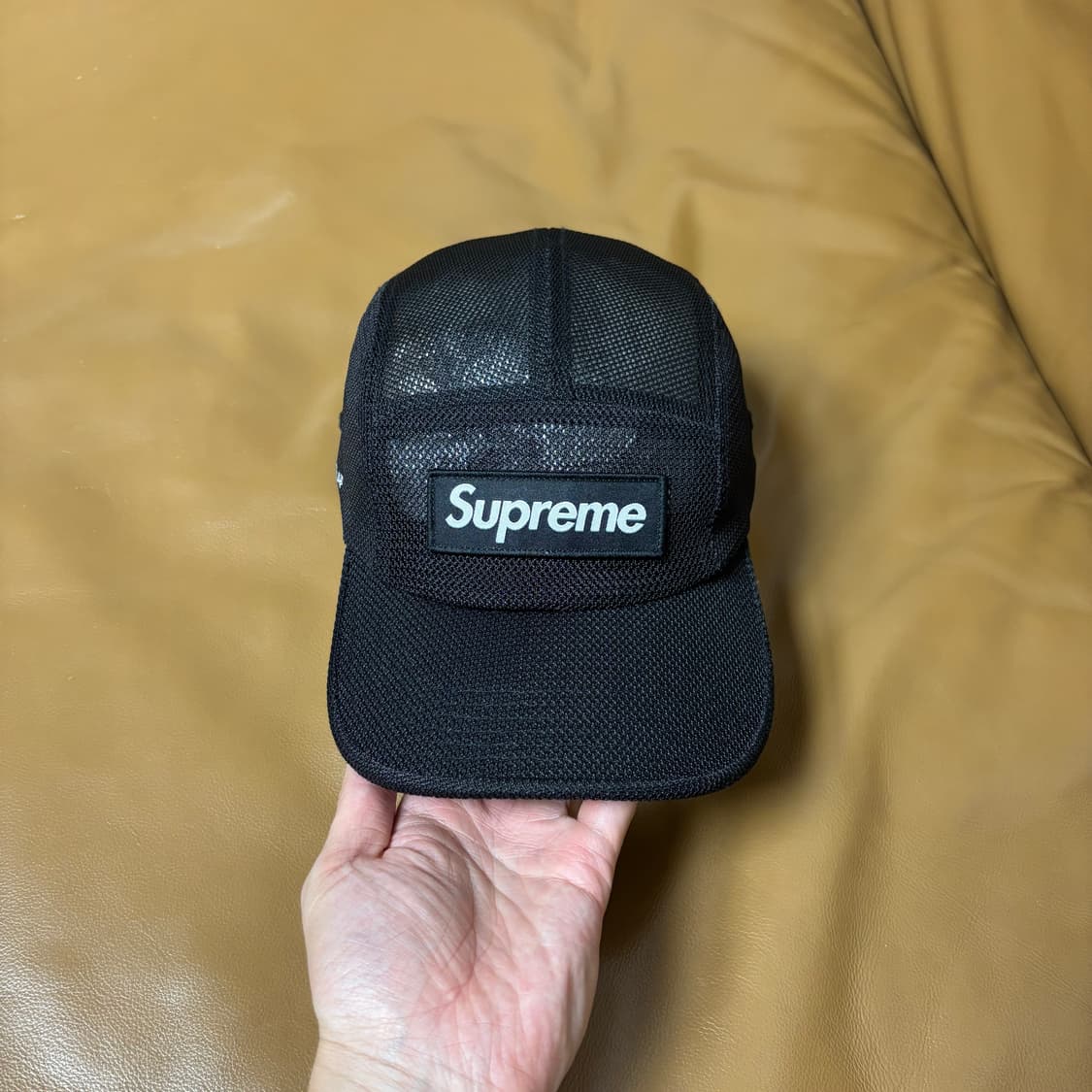 Supreme 슈프림 23ss 코듀라 메쉬 블랙 캠프캡 모자 Black 상품이미지3