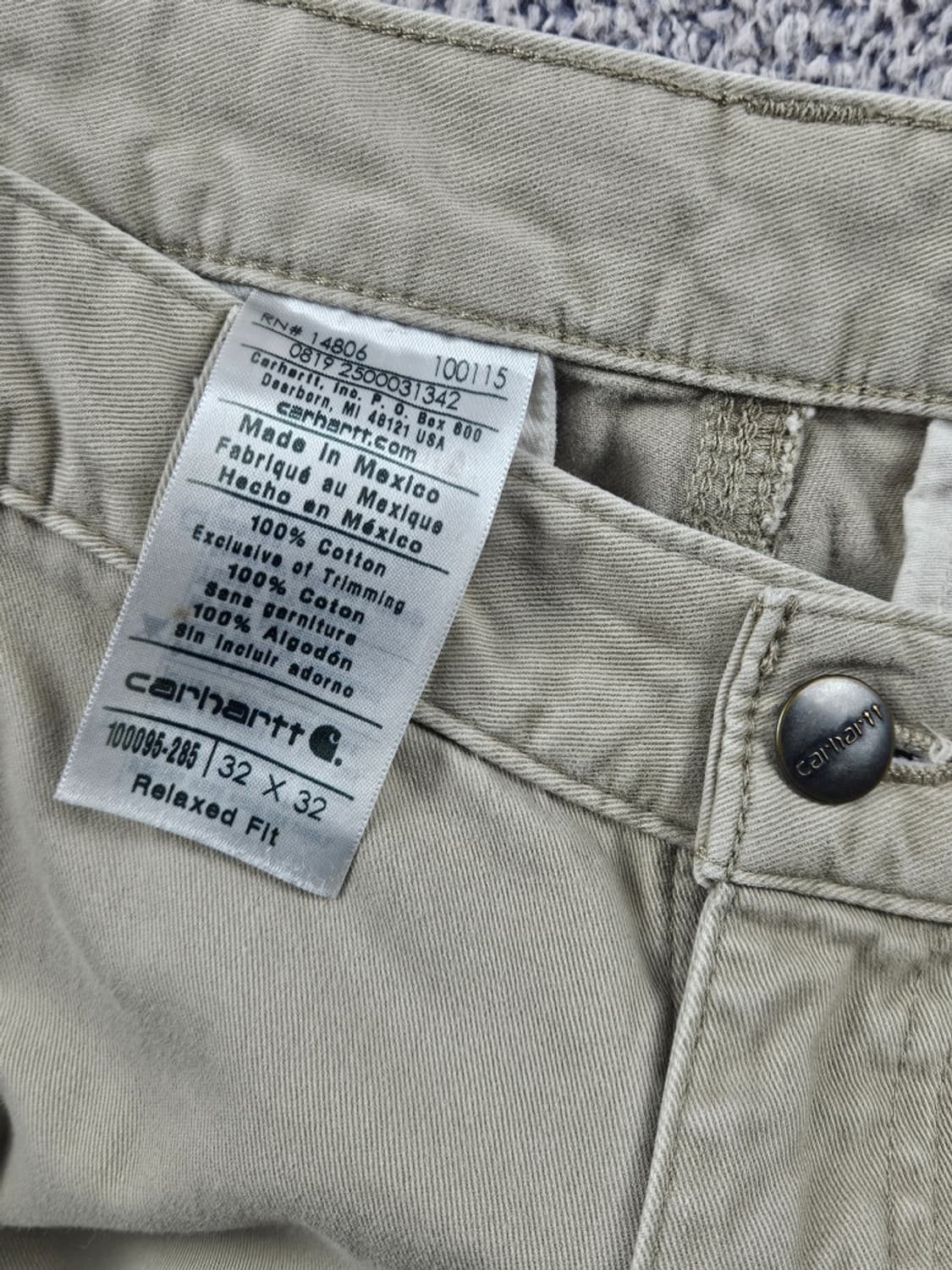 칼하트 코튼 툴포켓 카펜터 워크 팬츠 ( 32X32 ) / 8181 상품이미지7
