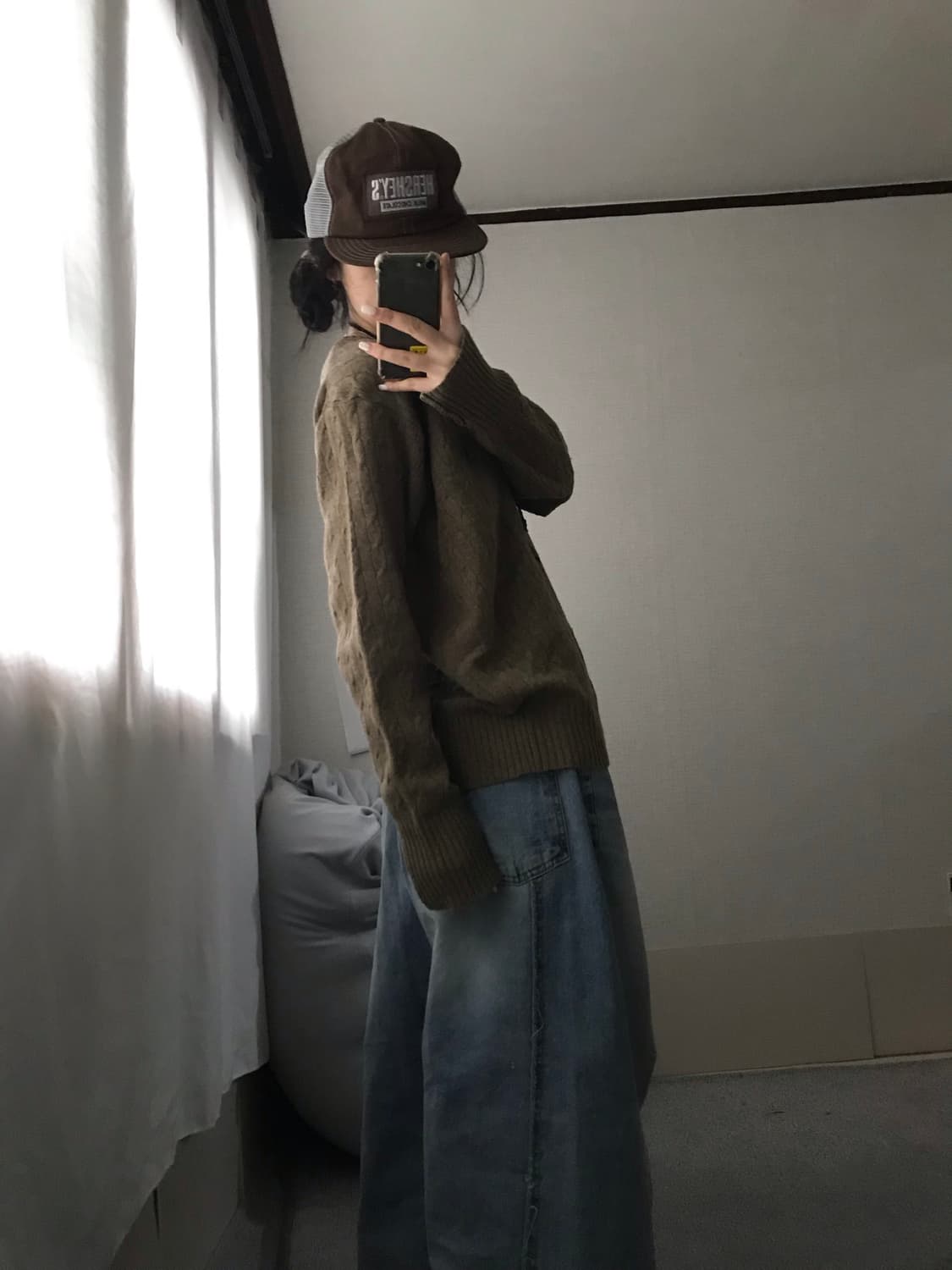 폴로 카키 보카시 니트 상품이미지4