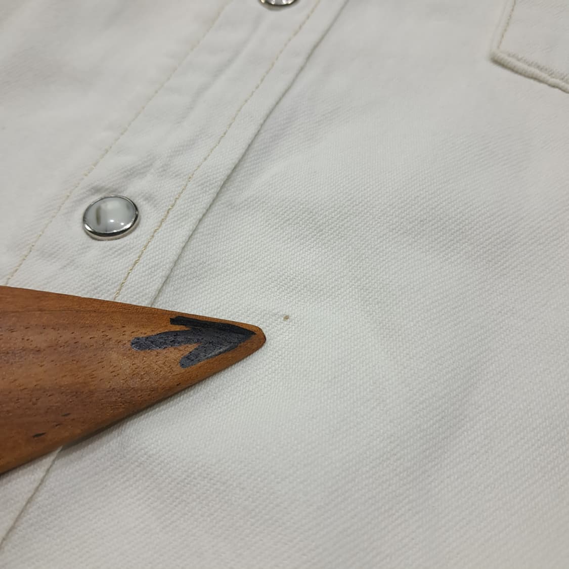 CL698 M 리바이스 80s 60566 펄스냅 오프화이트 웨스턴셔츠  상품이미지5